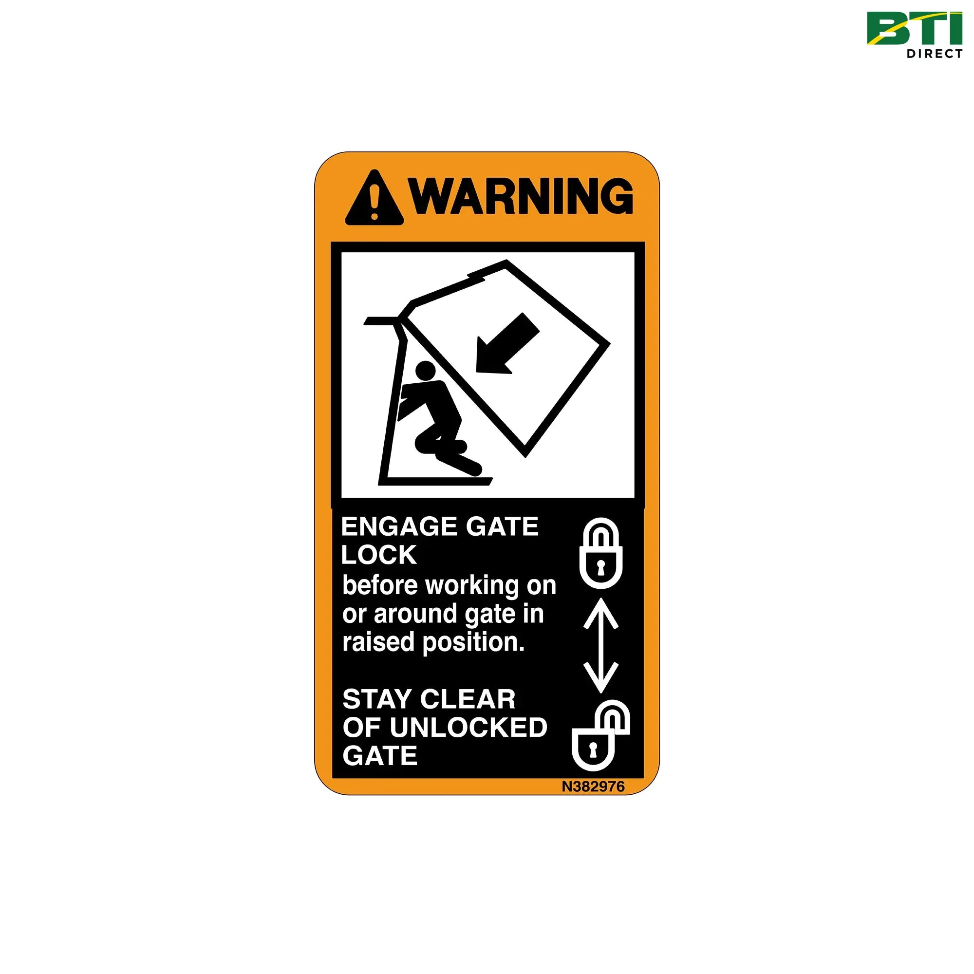 N382976: Gate Lock Label