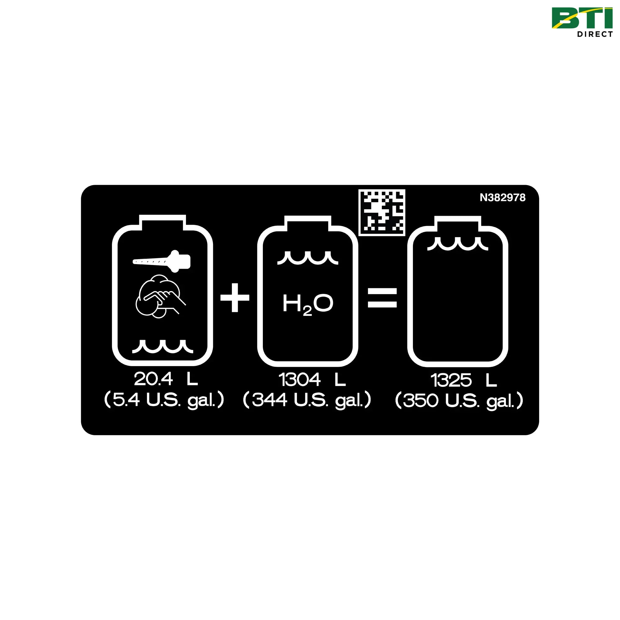 N382978: Water Tank Text Free Label