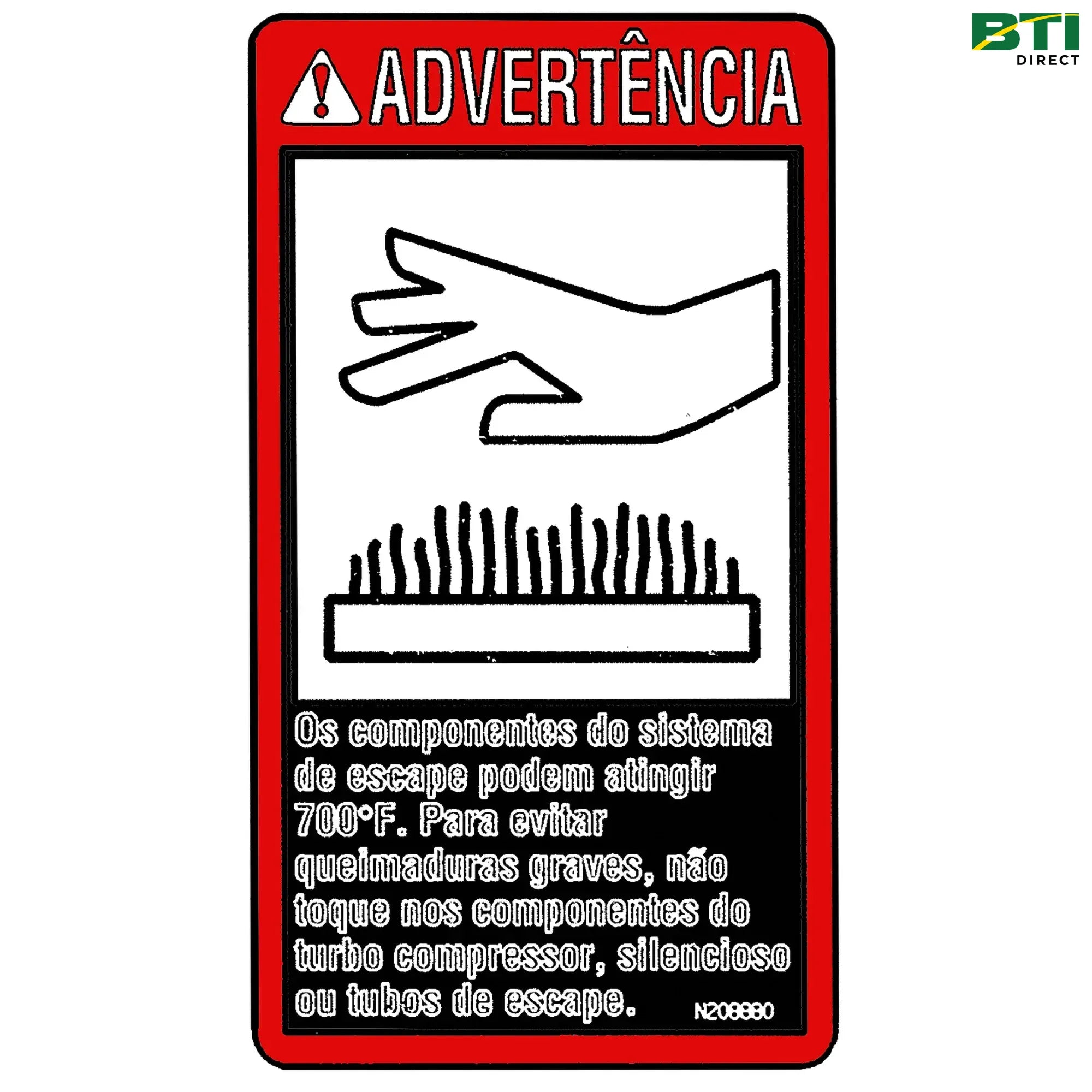 N208880: Caution Label, Portuguese