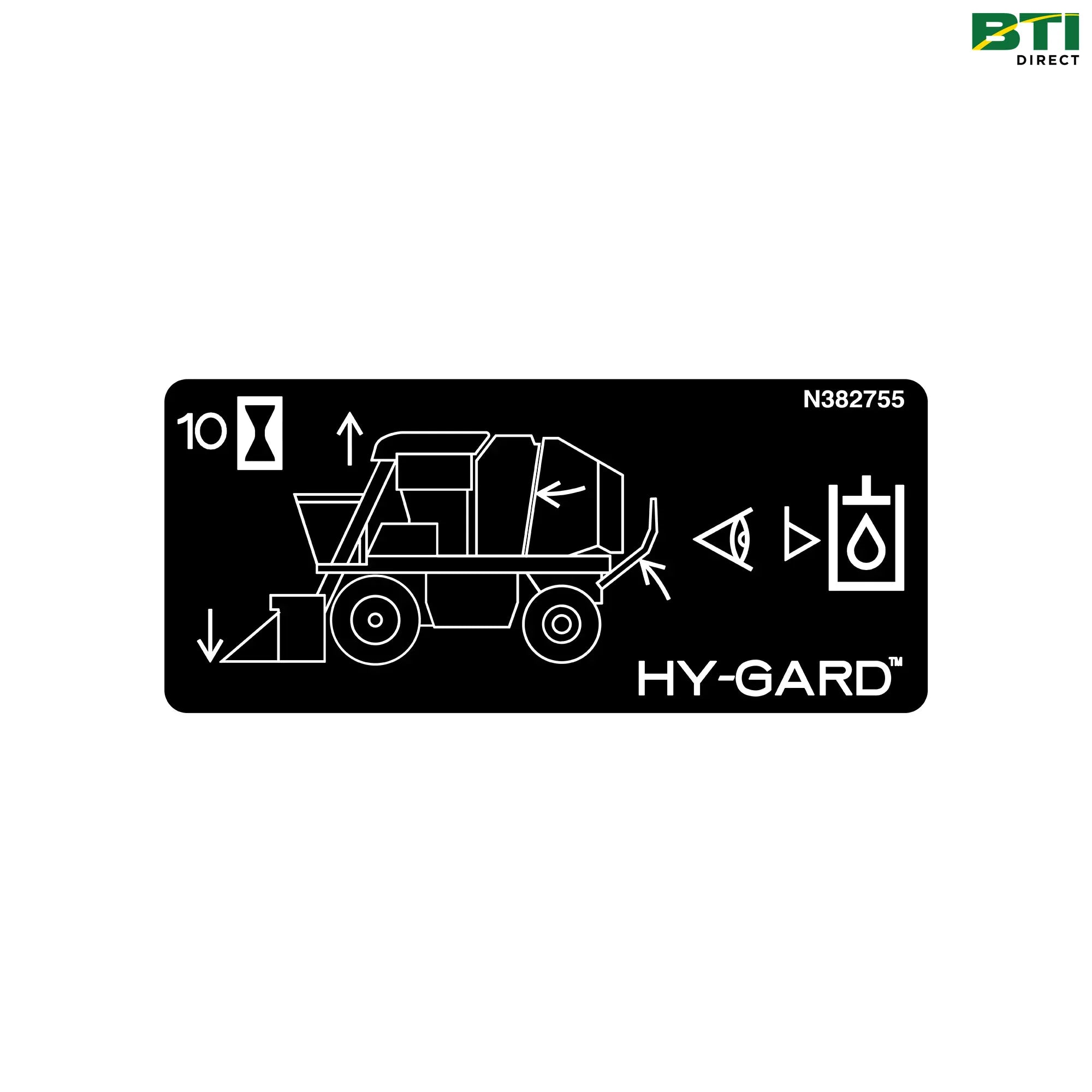 N382755: Hydraulic Tank Oil Level Text Free Label