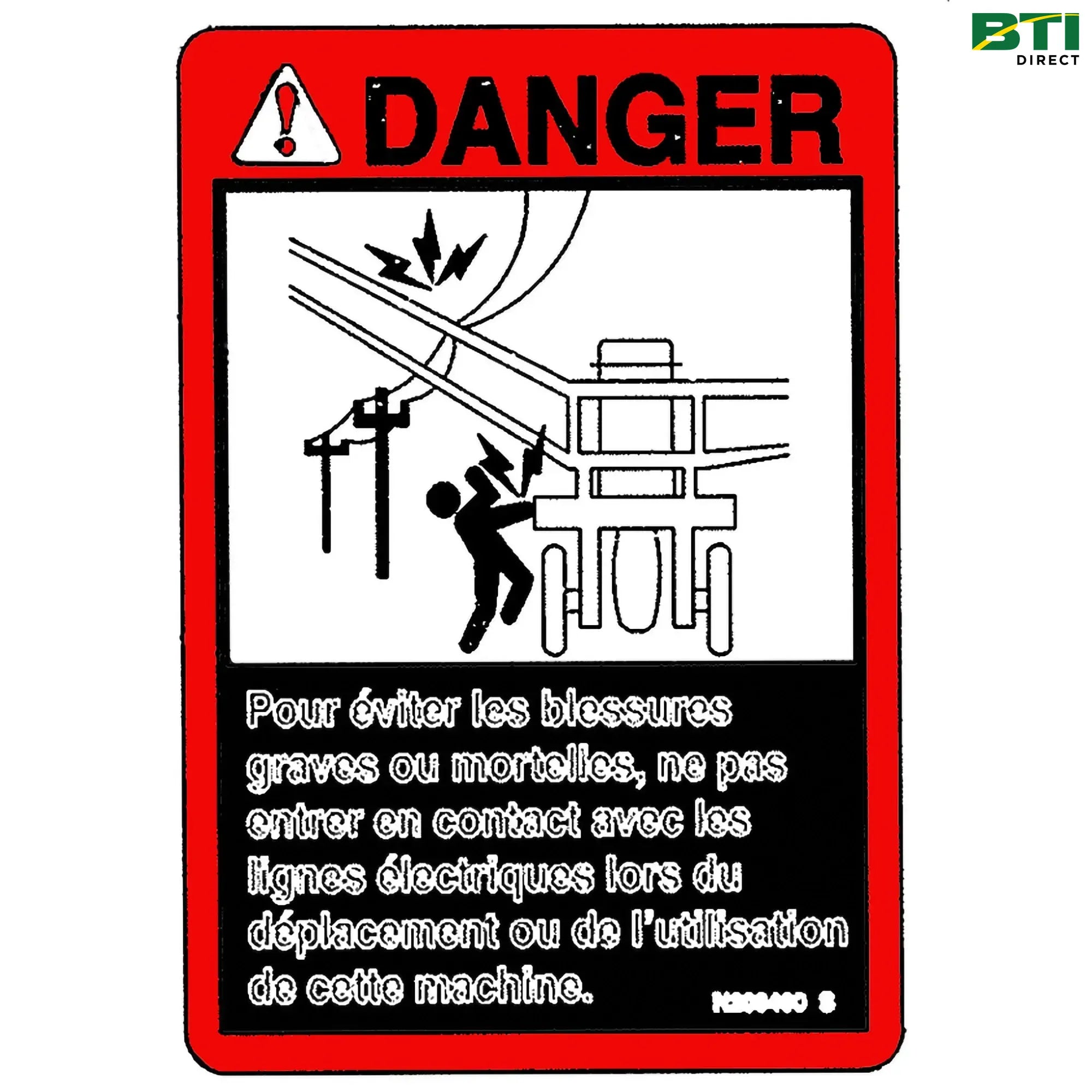 N208400: Label Tach Opening Label, French
