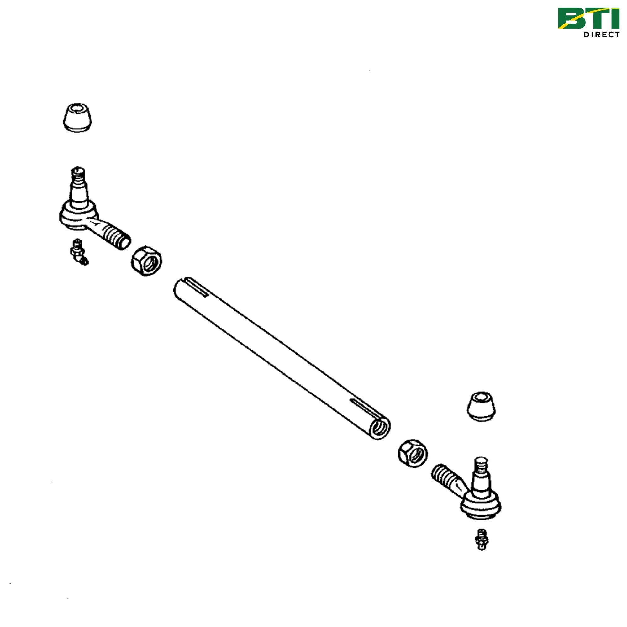 RE12324: Tie Rod and Steering Arm Tie Rod Assembly