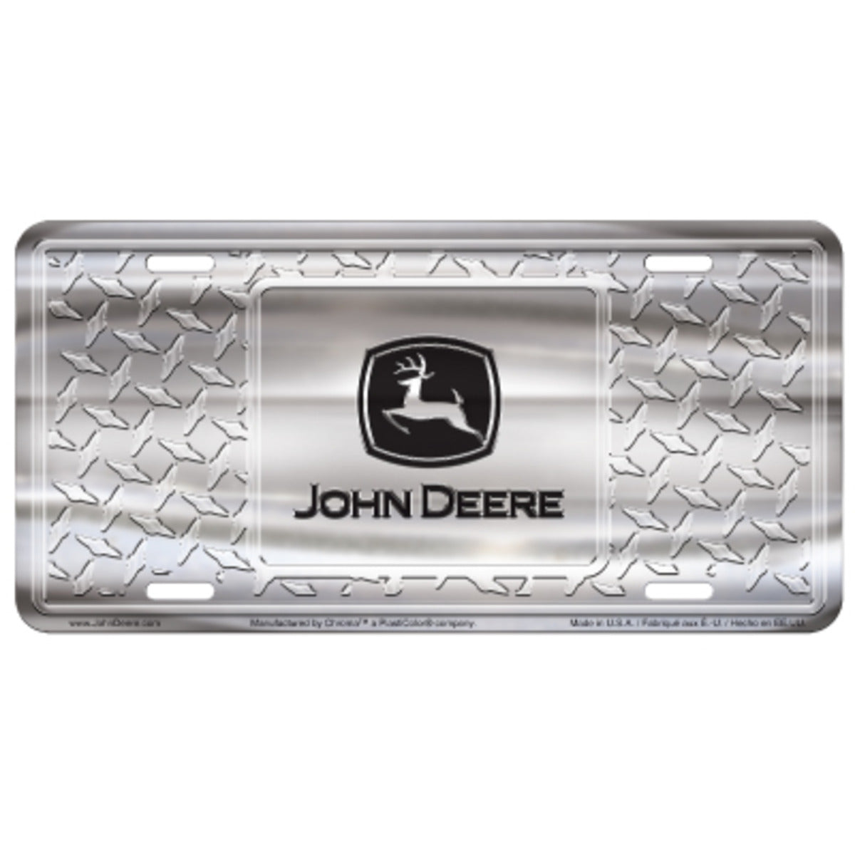Diamond-Style Plated John Deere License Plate