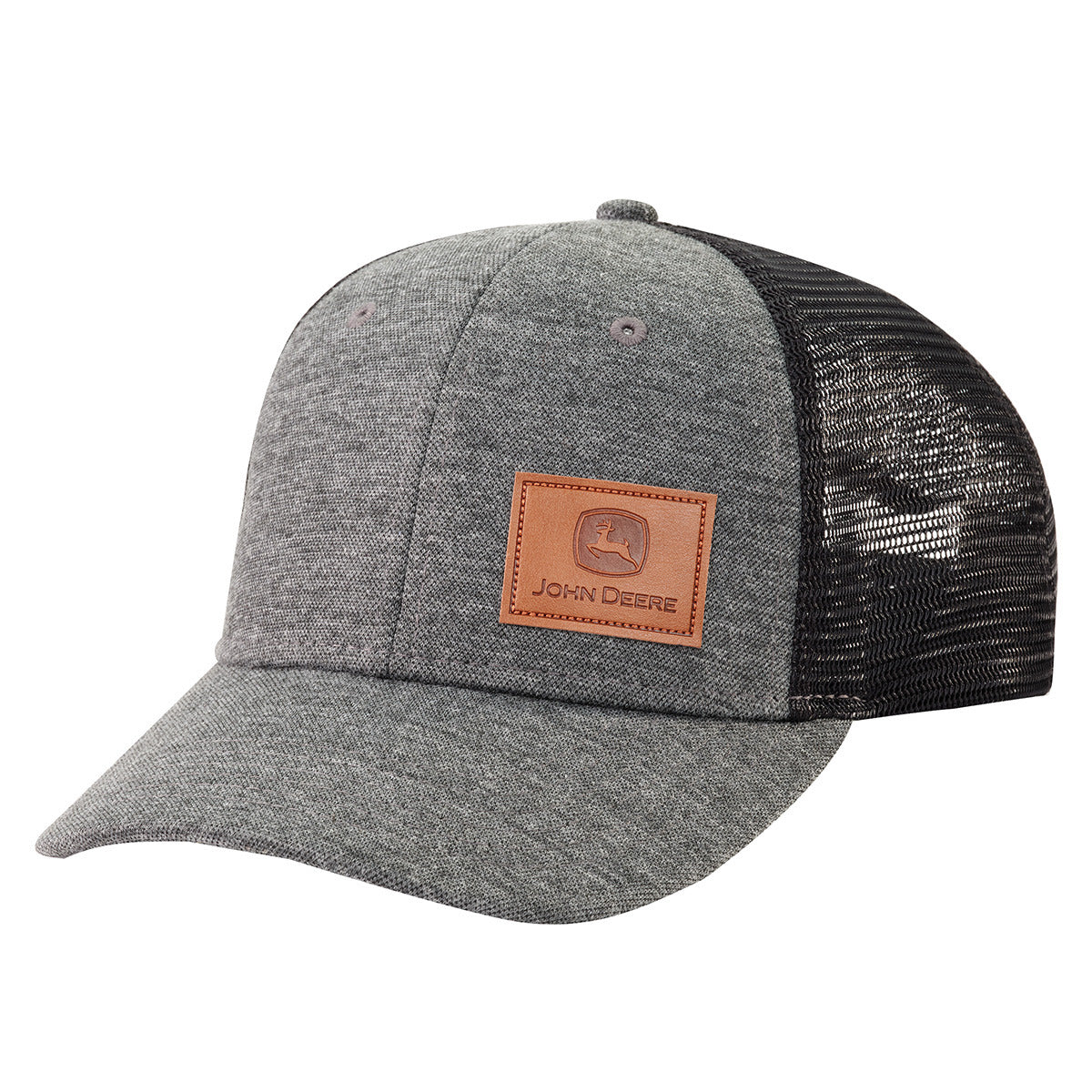 John Deere Charcoal Black Patch Cap