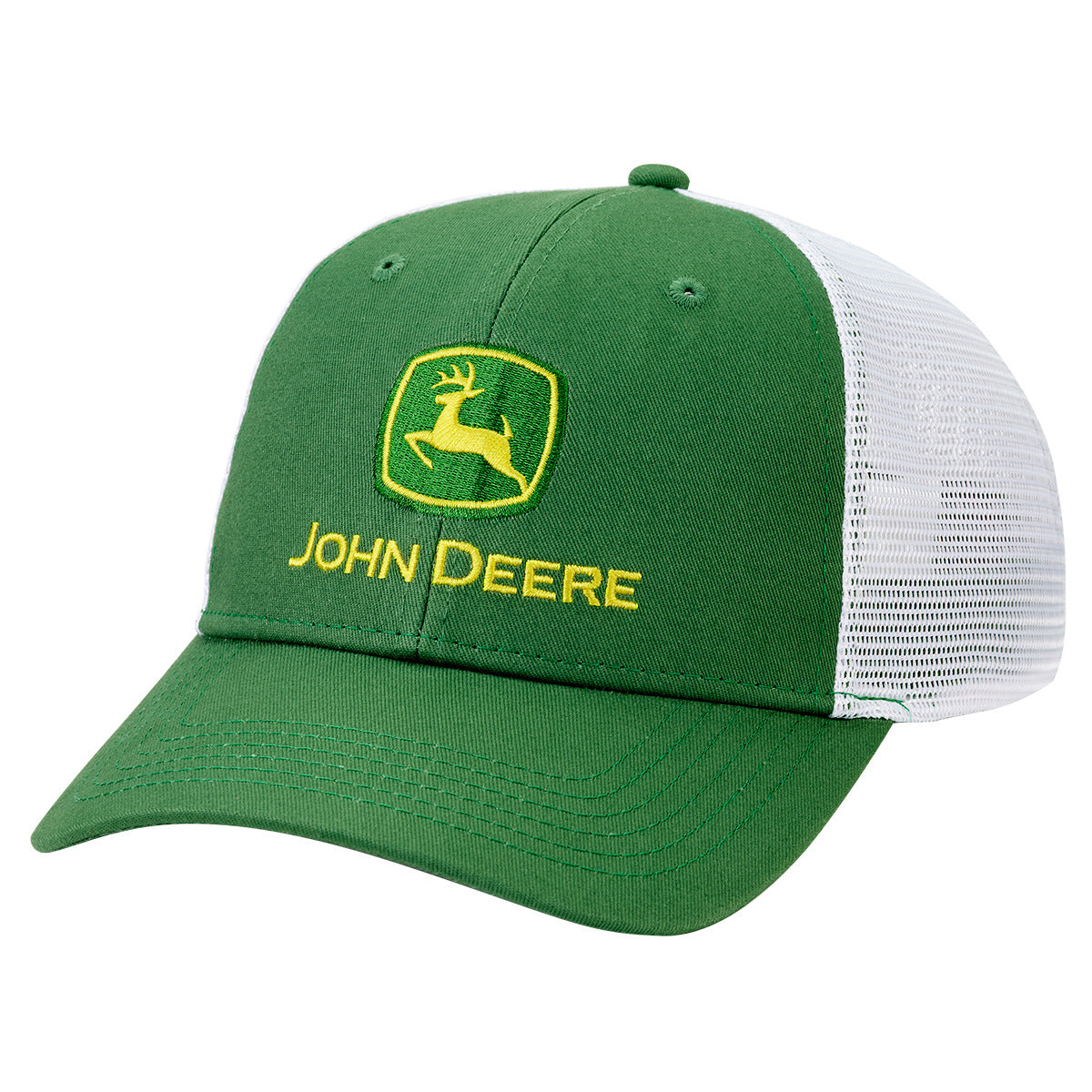 Green Chino / White Mesh John Deere Cap