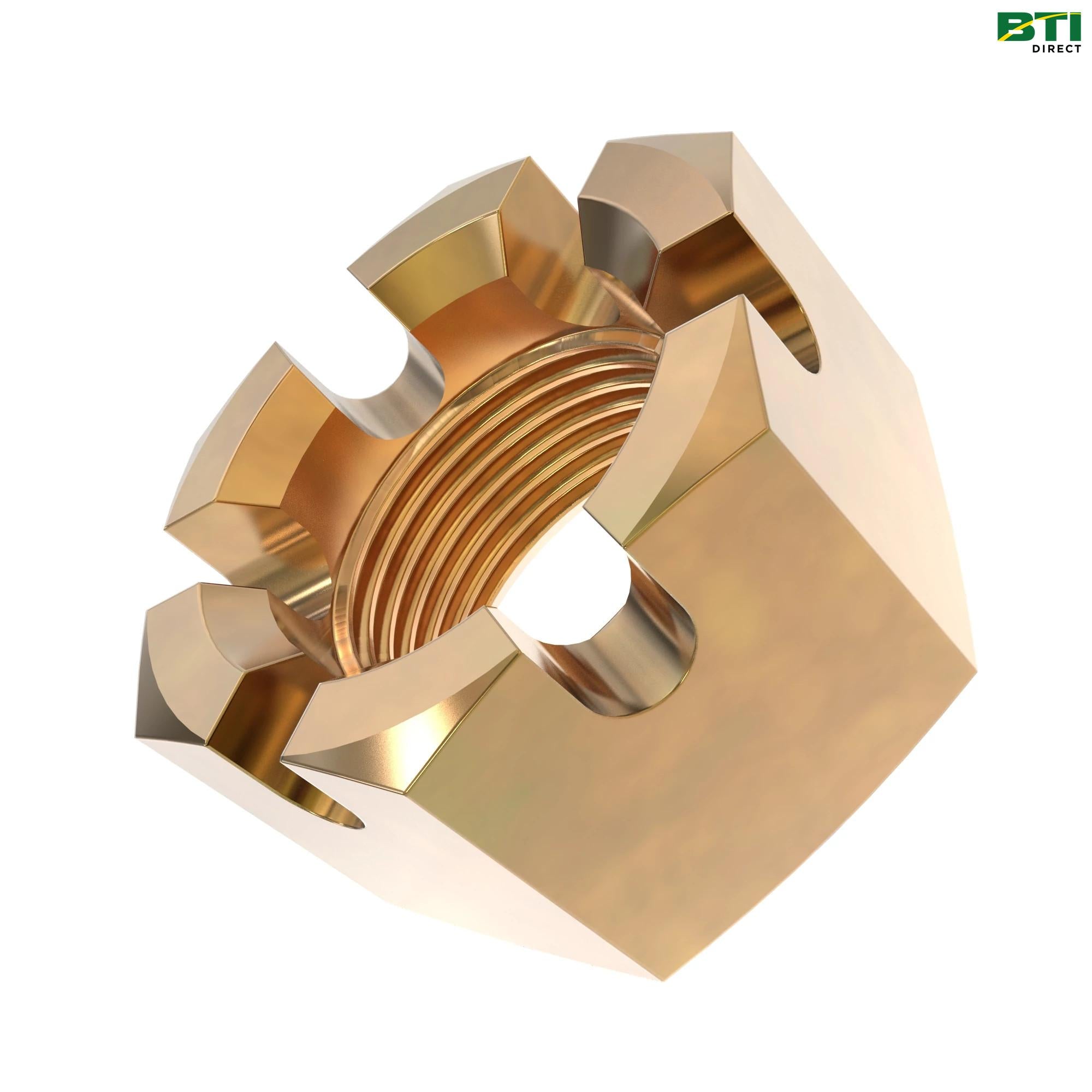 14H875: Hexagonal Slotted Nut, 7/8"