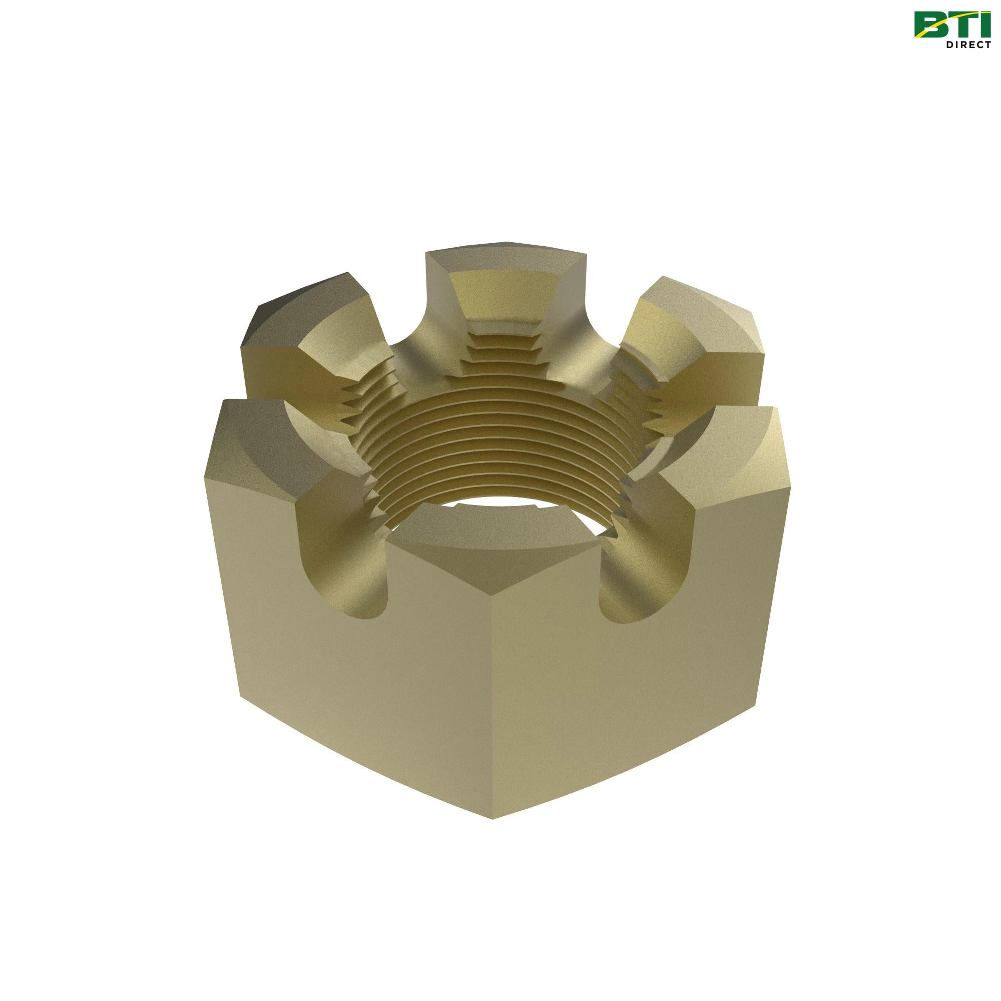 14H920: Hexagonal Slotted Nut, 1"