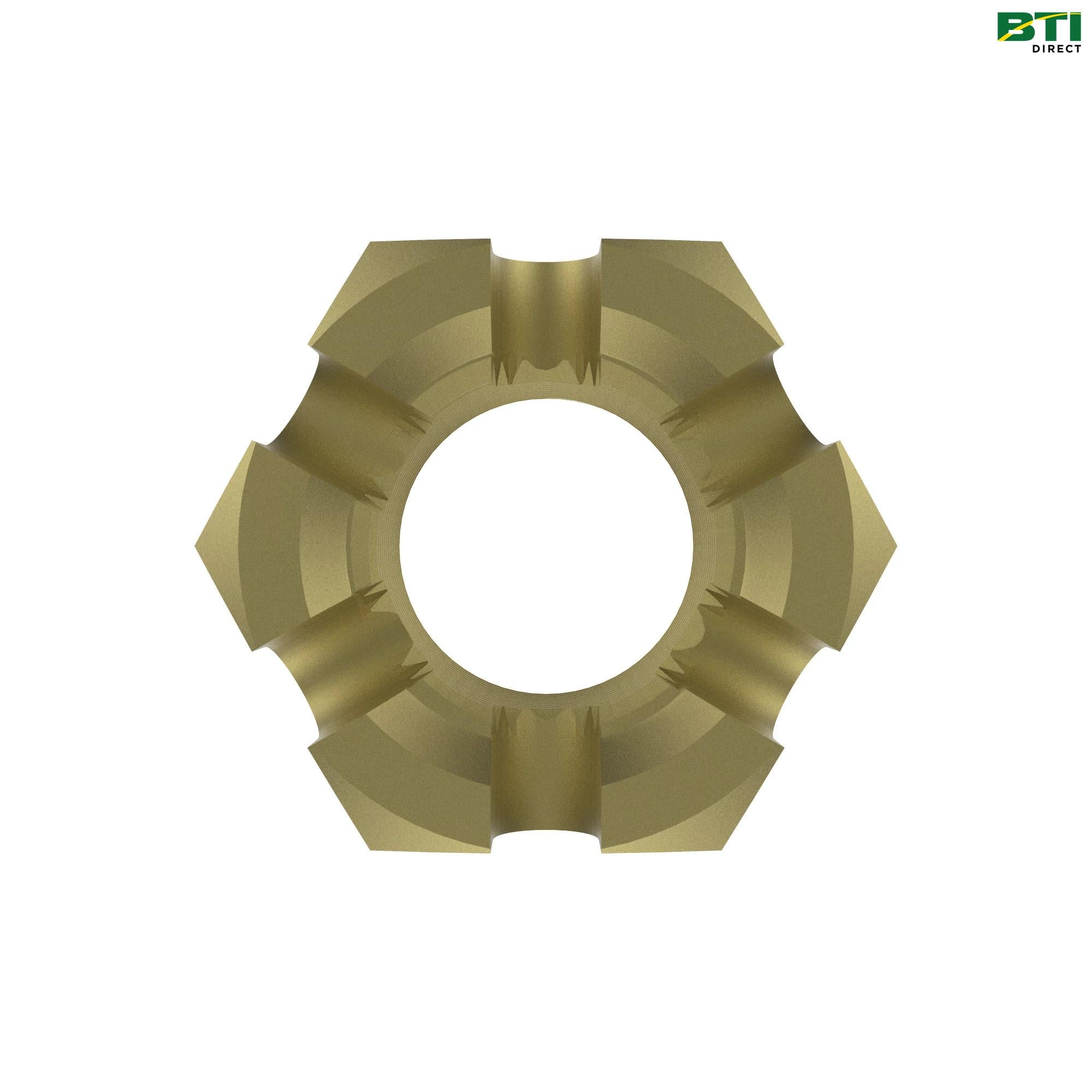 14H920: Hexagonal Slotted Nut, 1"