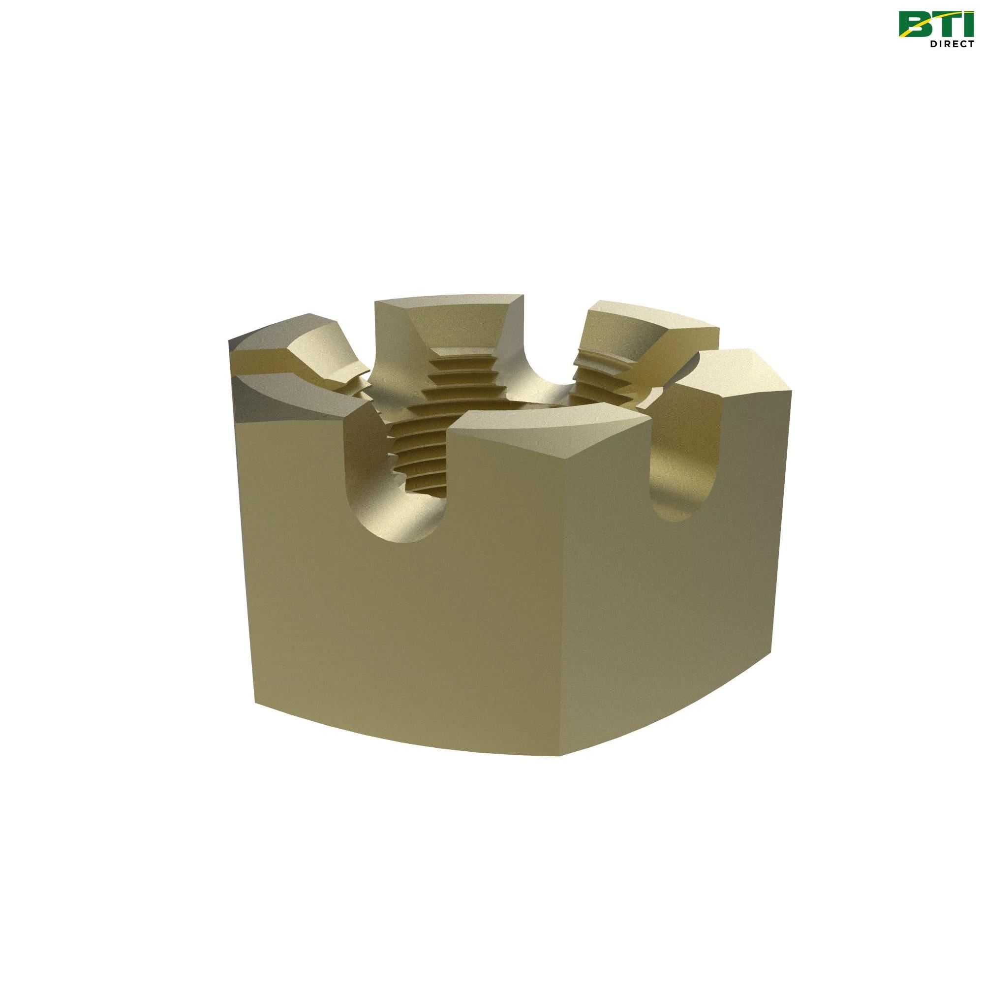 14H920: Hexagonal Slotted Nut, 1"