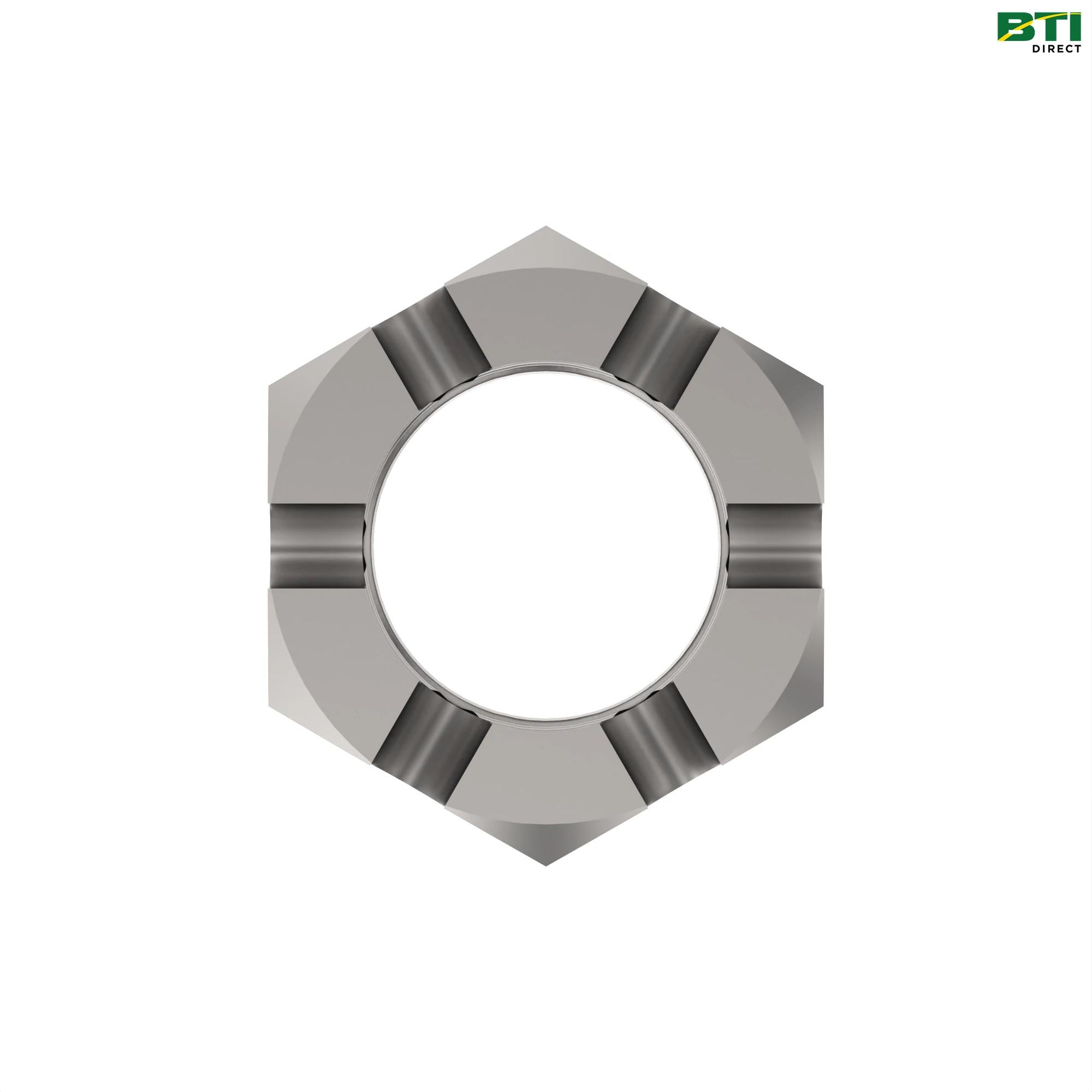 14M7181: Hexagonal Slotted Nut, M24