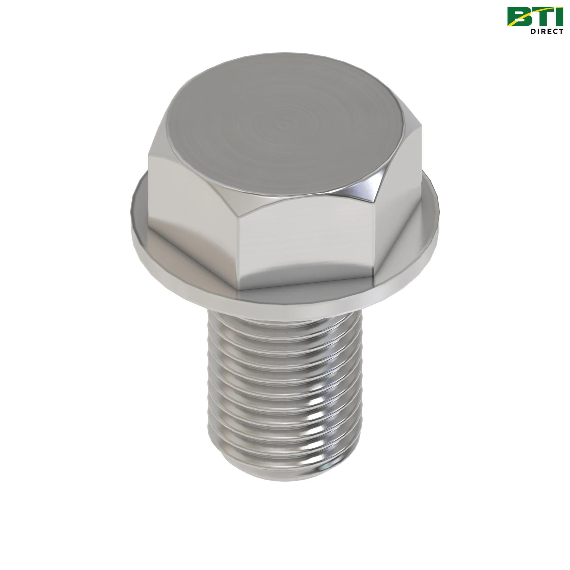 19M7774: Hexagonal Head Flange Bolt, M6 X 12