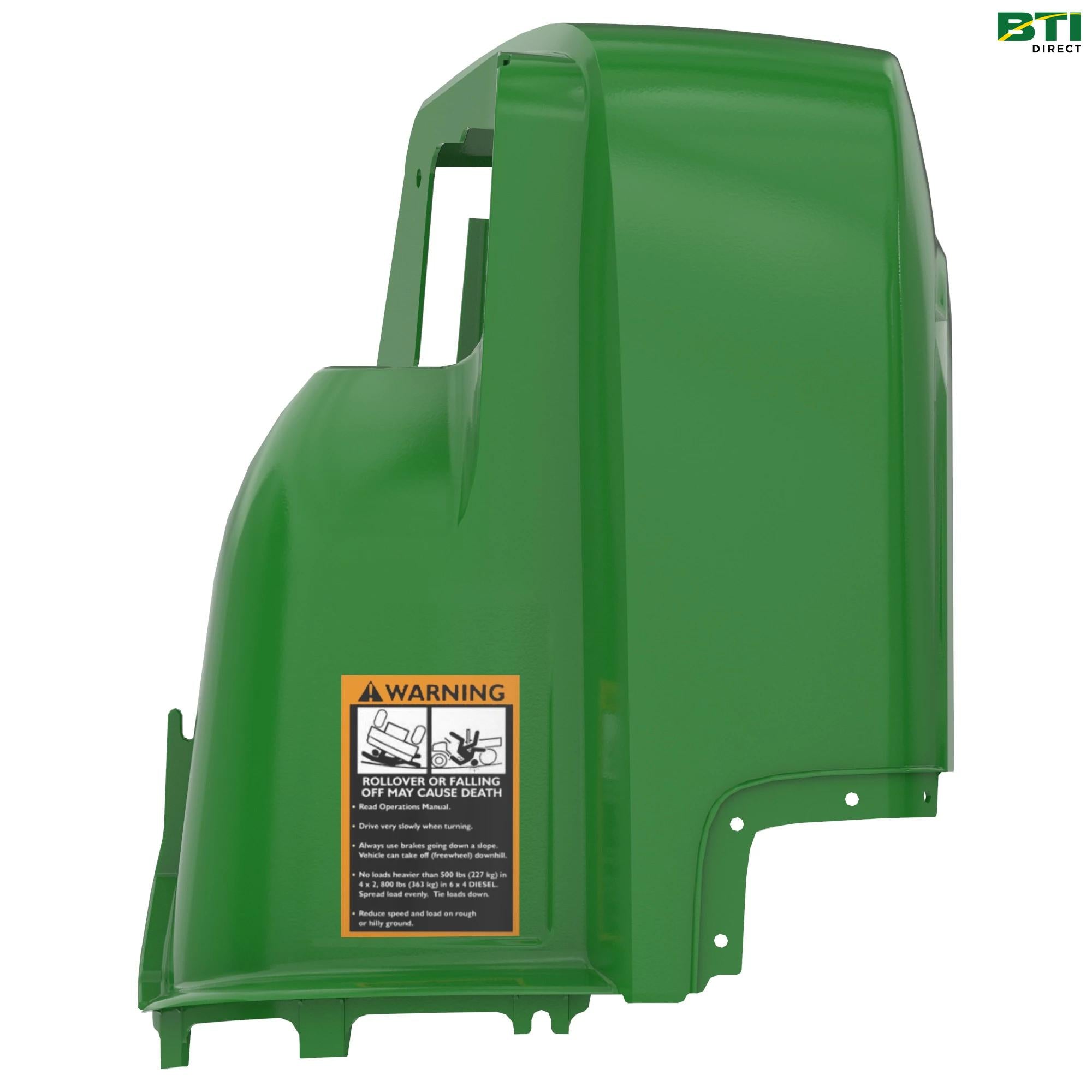 AM134742: Front Fender with Label, Right Side