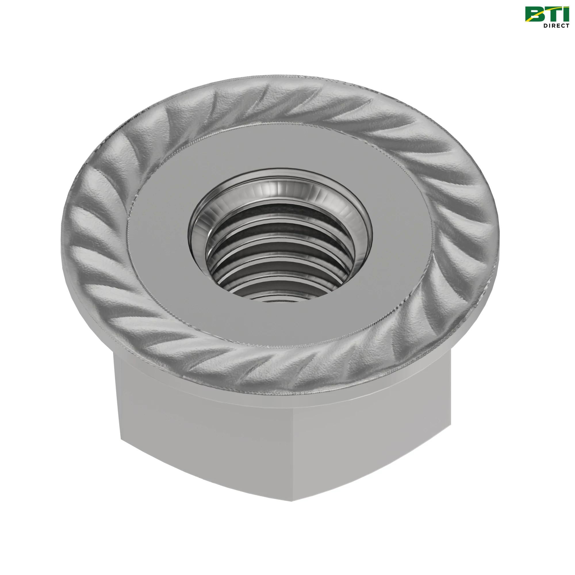 E55662: Hexagonal Flange Nut, 3/8"