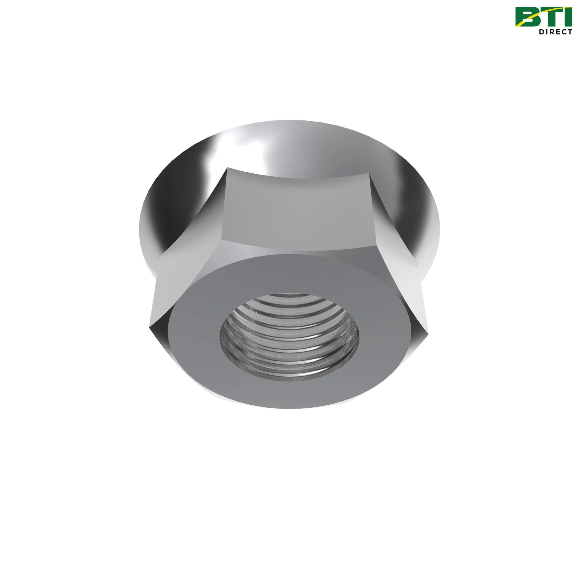 N10217: Hexagonal Flange Serrated Lock Nut, 1/4"