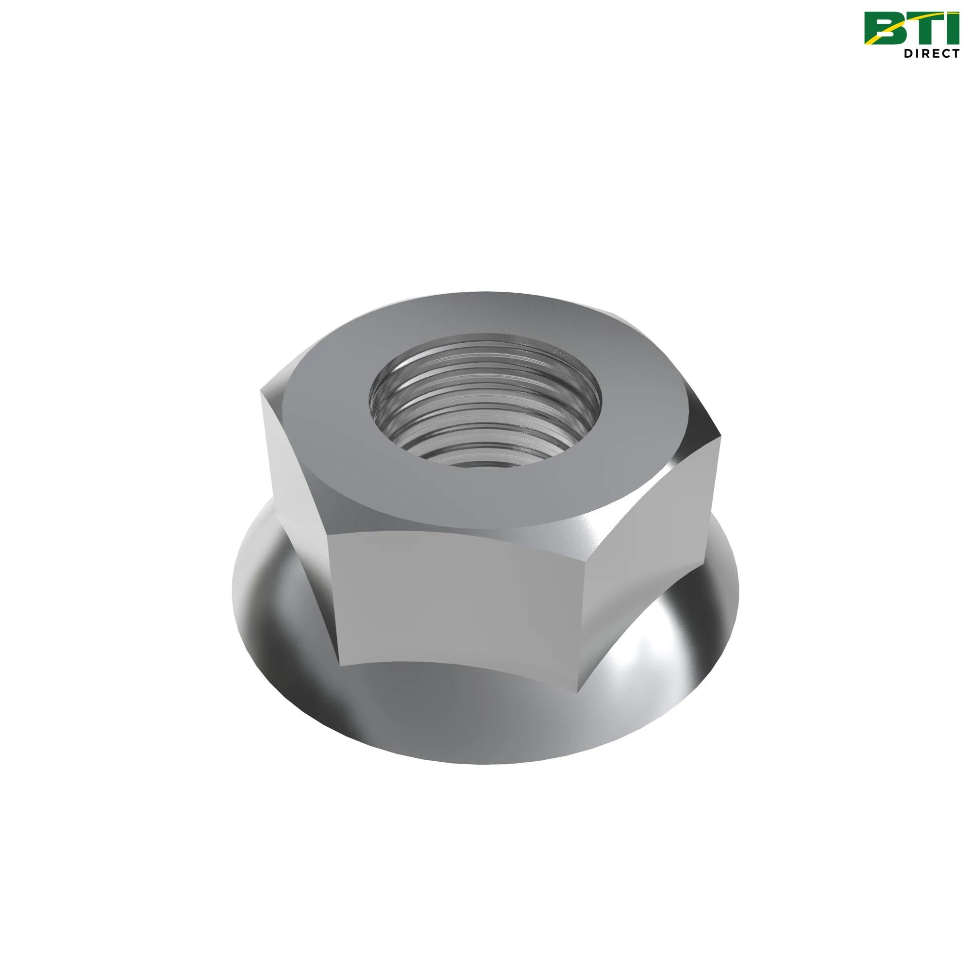 N10217: Hexagonal Flange Serrated Lock Nut, 1/4"