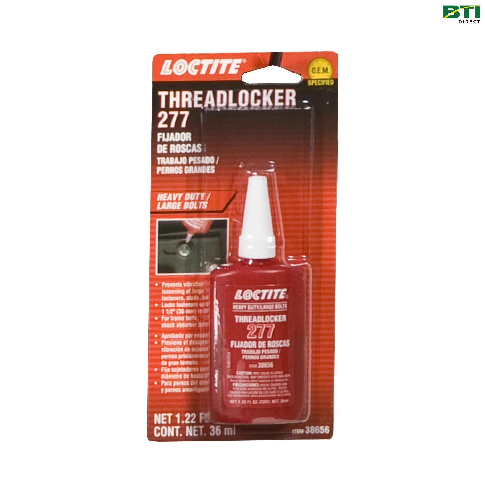 PM38656: LOCTITE® Threadlocker 277™, Bottle 36 ml (1.22 Oz)