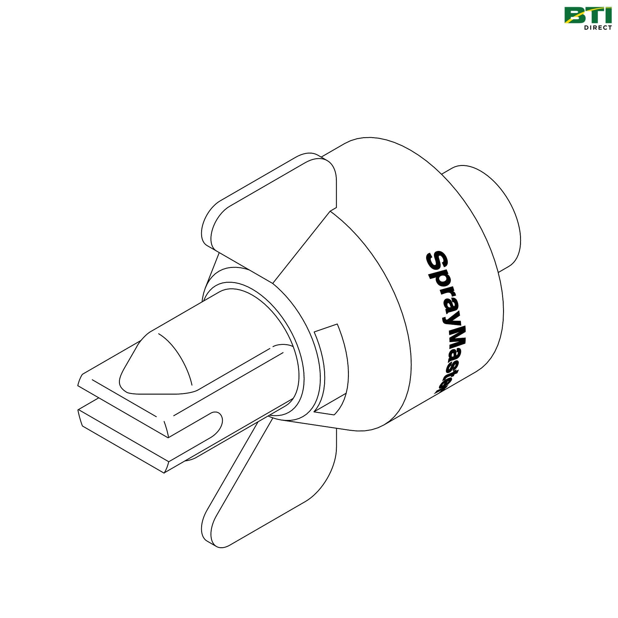 PSHFQ4008: High Flow Nozzle, 0.8 GPM, 3.2 LPM (Pack of 10)