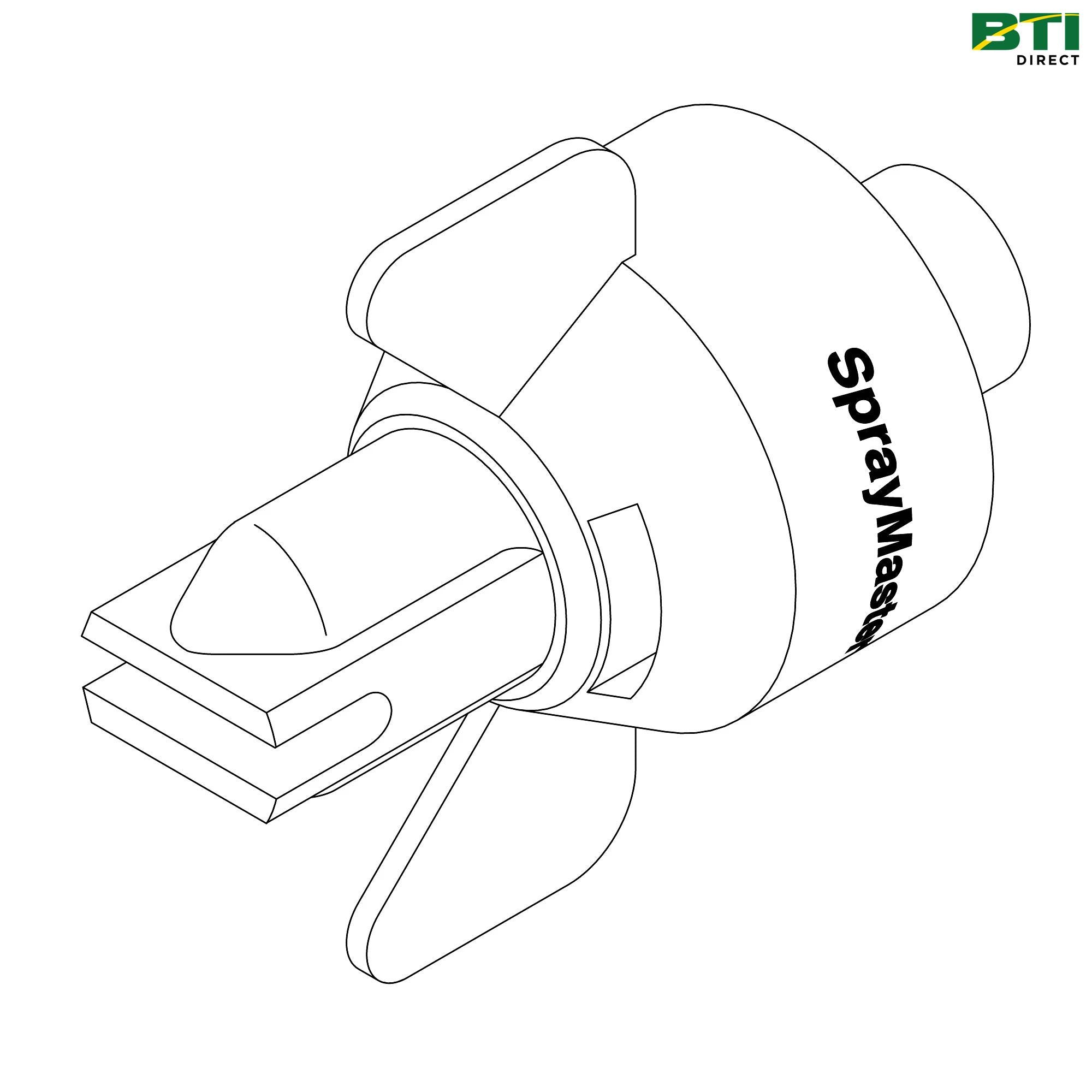 PSSTCQ1006: High Flow Spray Nozzle, Ceramic, 0.6 GPM, 2.4 LPM