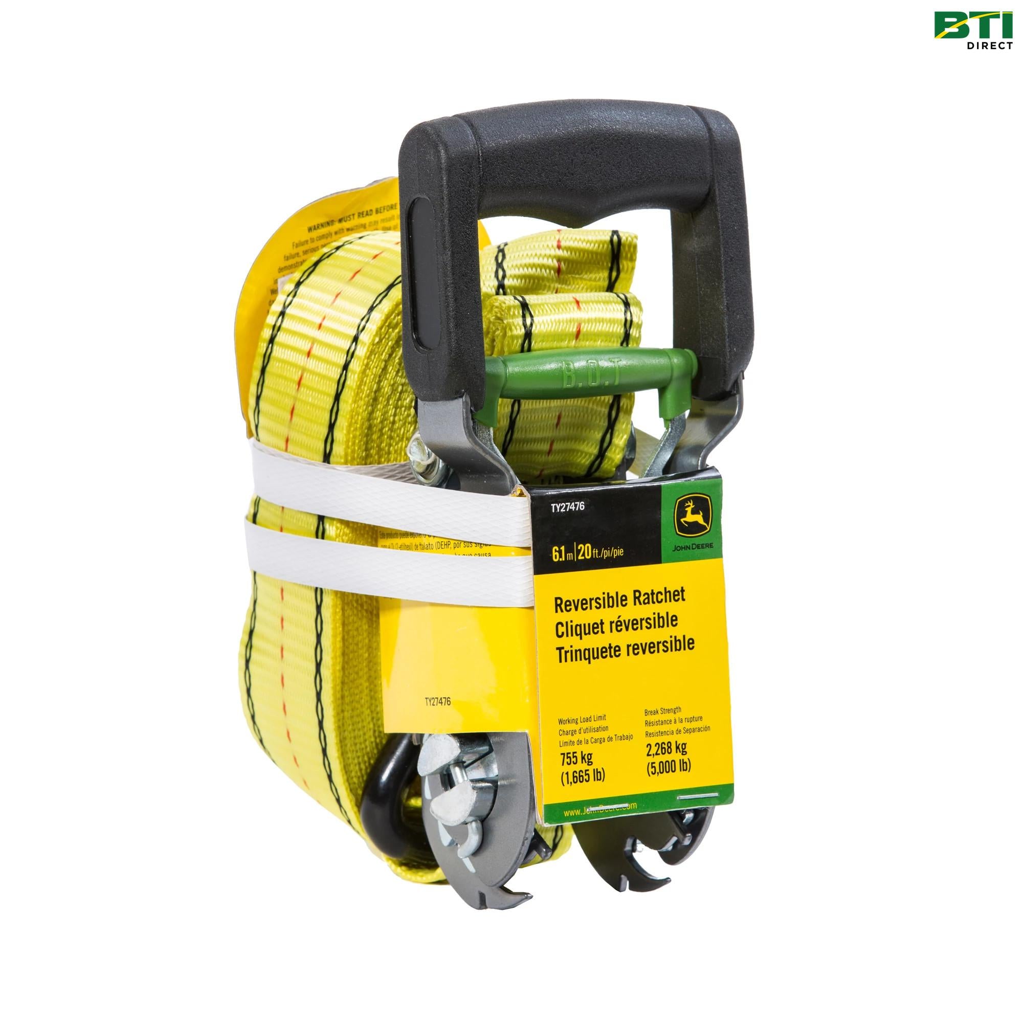 TY27476: Reversible Ratchet Strap, 20-ft (6.1m)