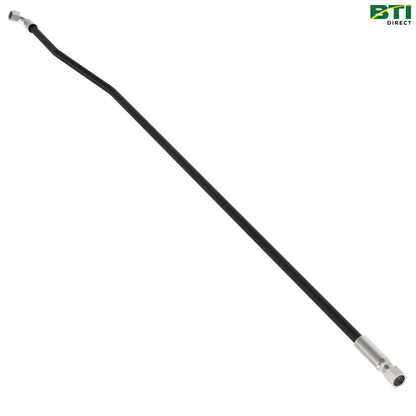 AXE13871: LH Float Accumulator to Bulkhead Tee Hydraulic Hose