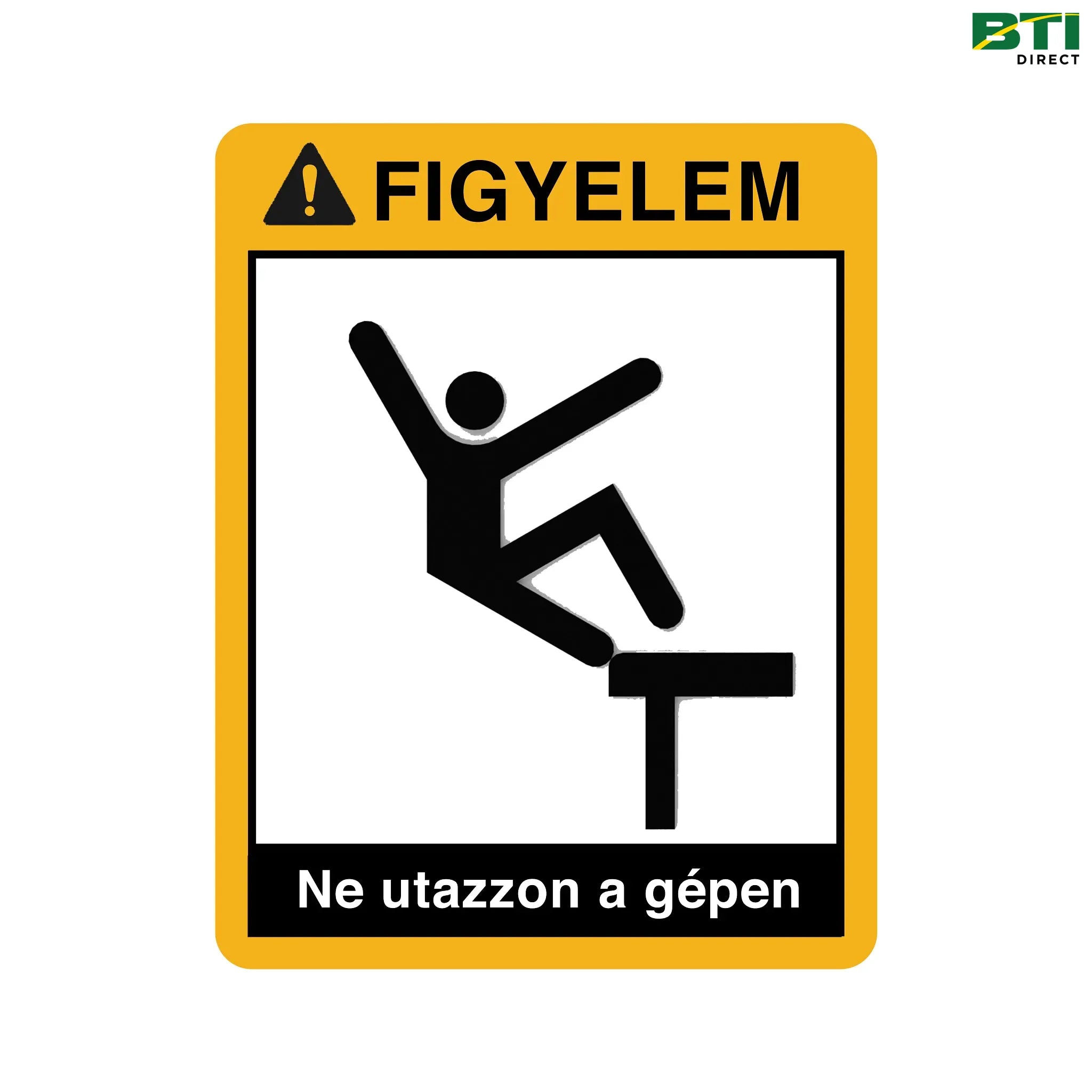 N307947: Do-Not-Ride Label, Hungarian
