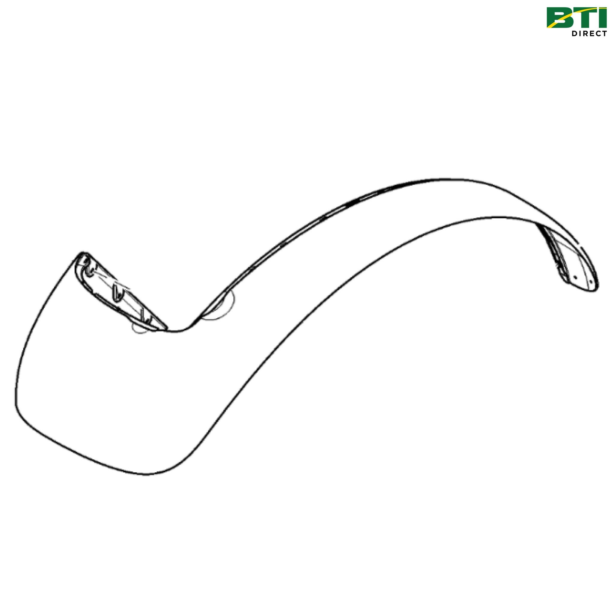 AL232338: Right Side Fender Extension with Hole