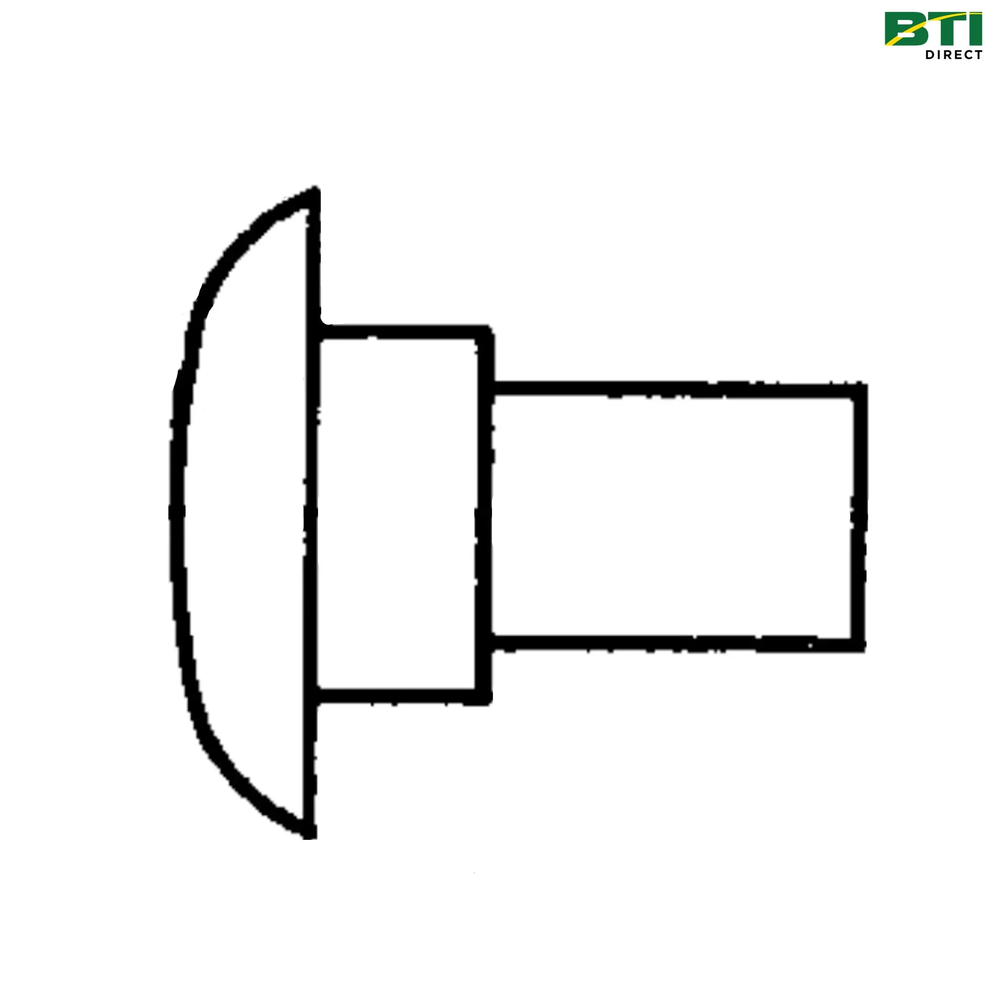 N218139: Steel Oval Head Shouldered Rivet