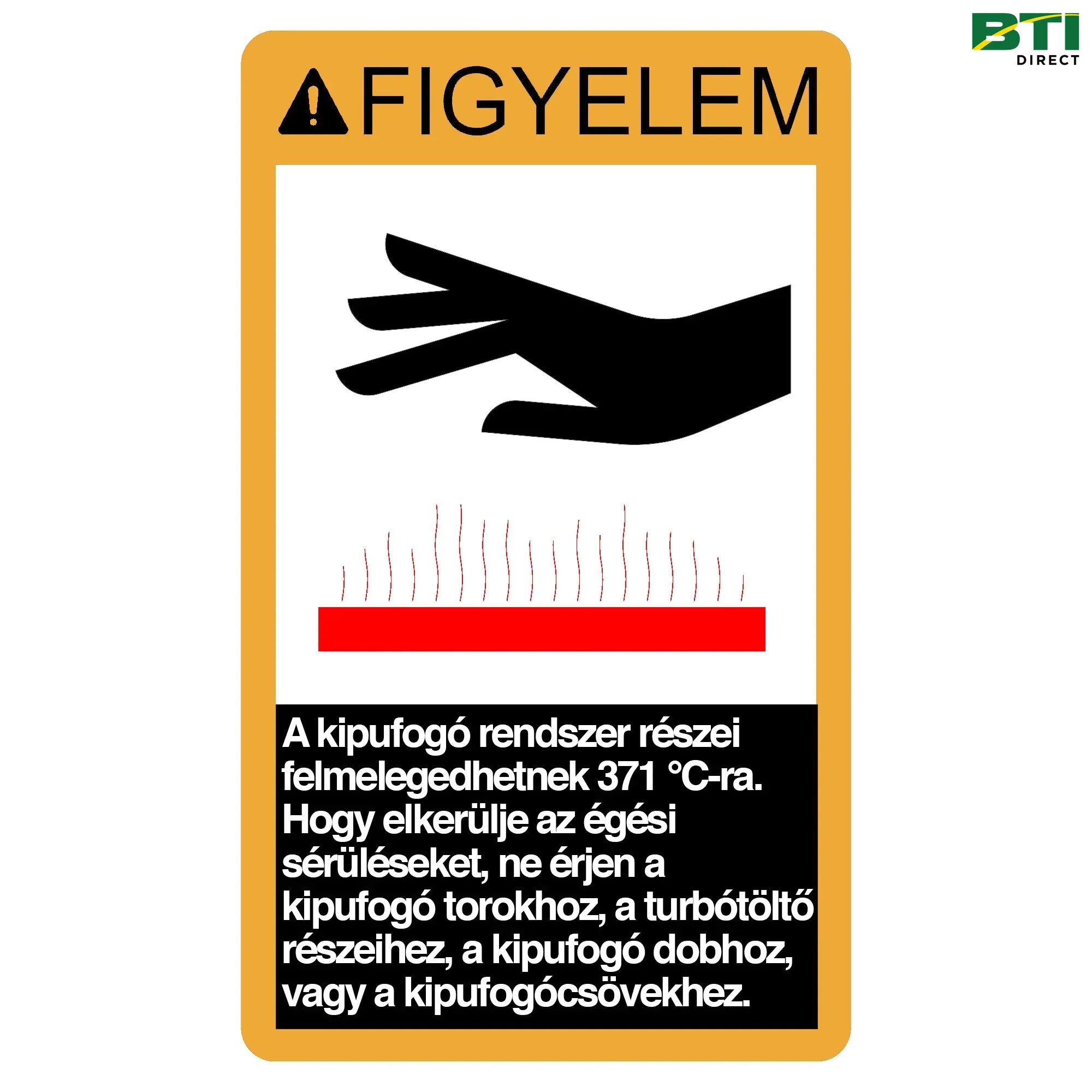 N307619: Heat Warning Label, Hungarian
