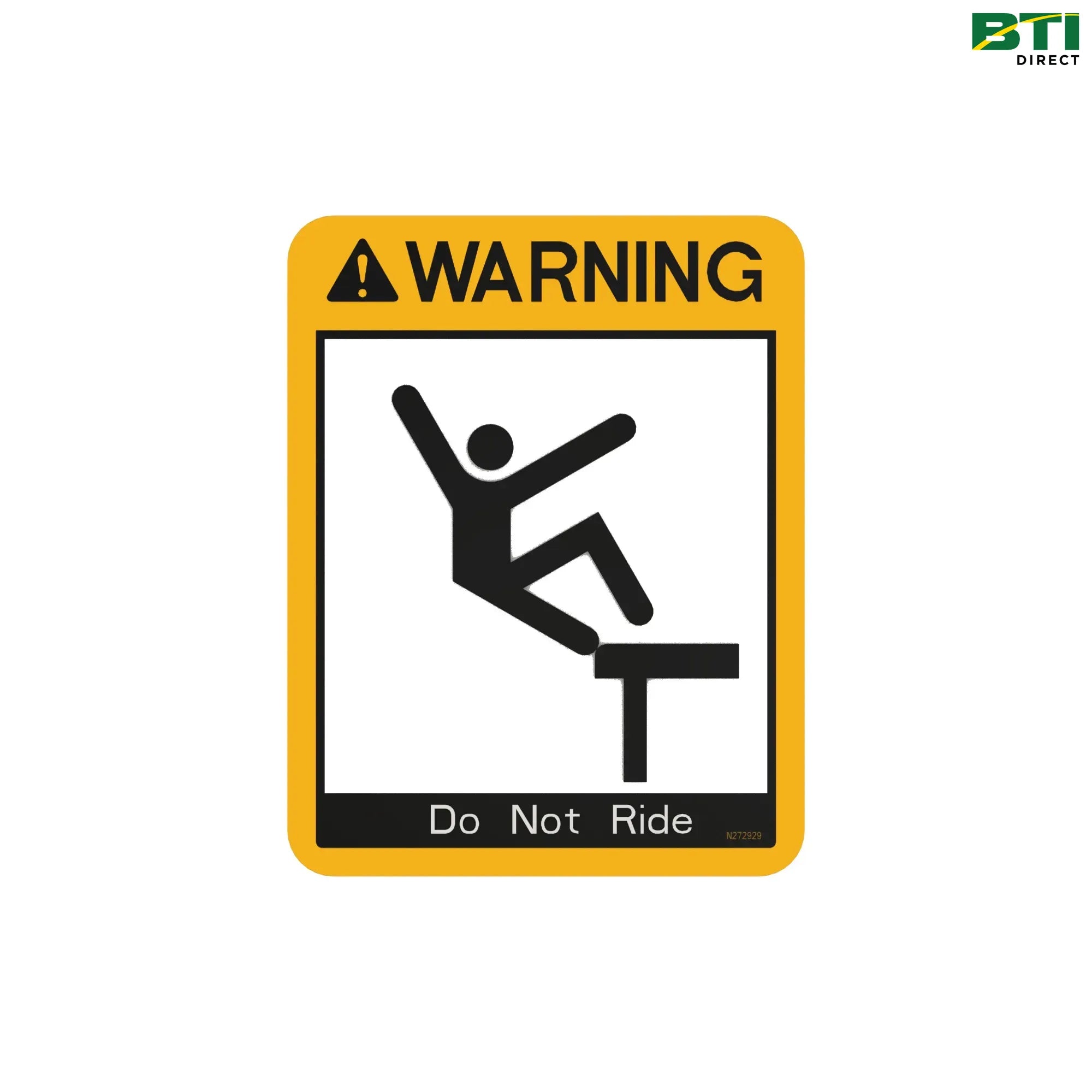 N272929: Do Not Ride Label