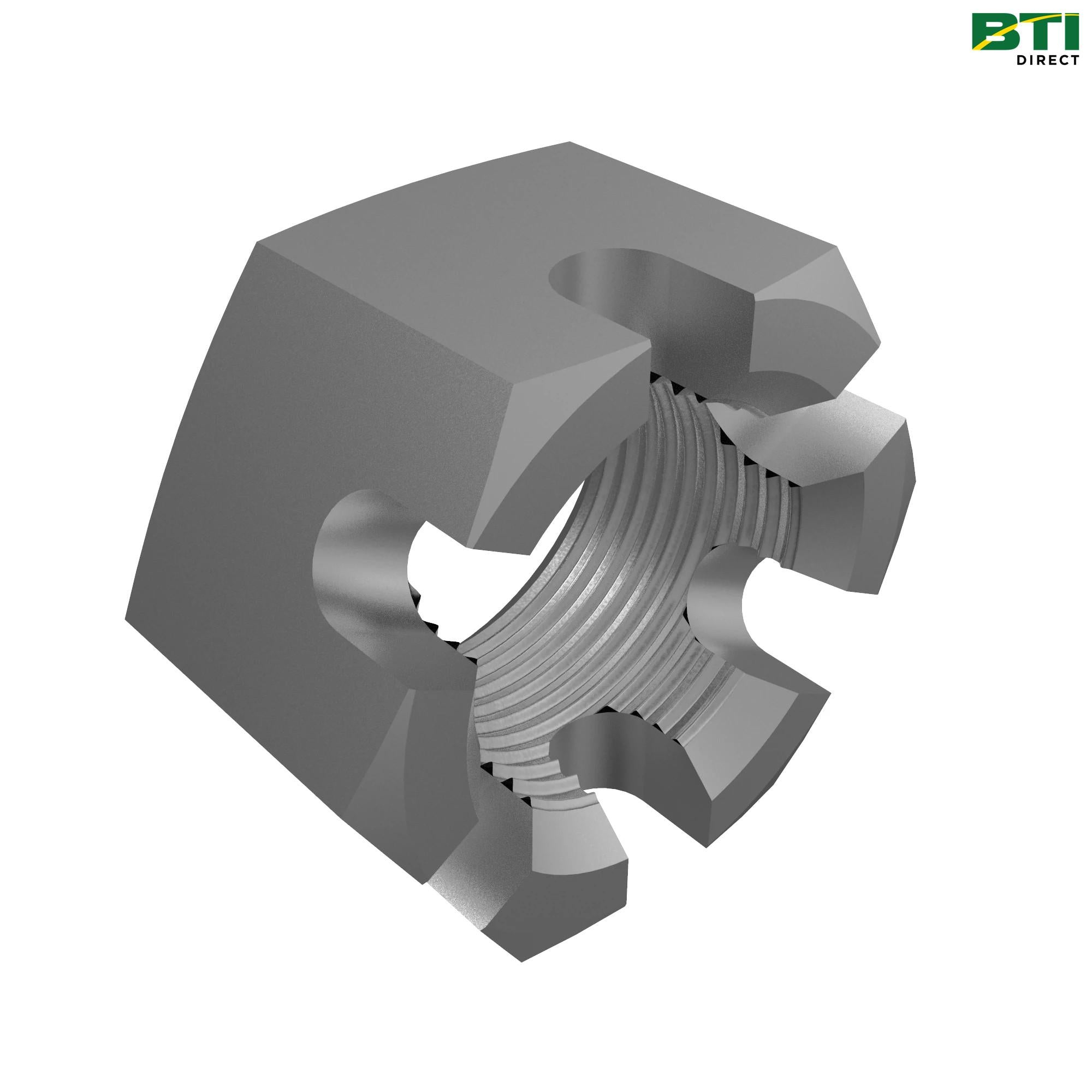 14H1086: Hexagonal Slotted Nut, 3/4"