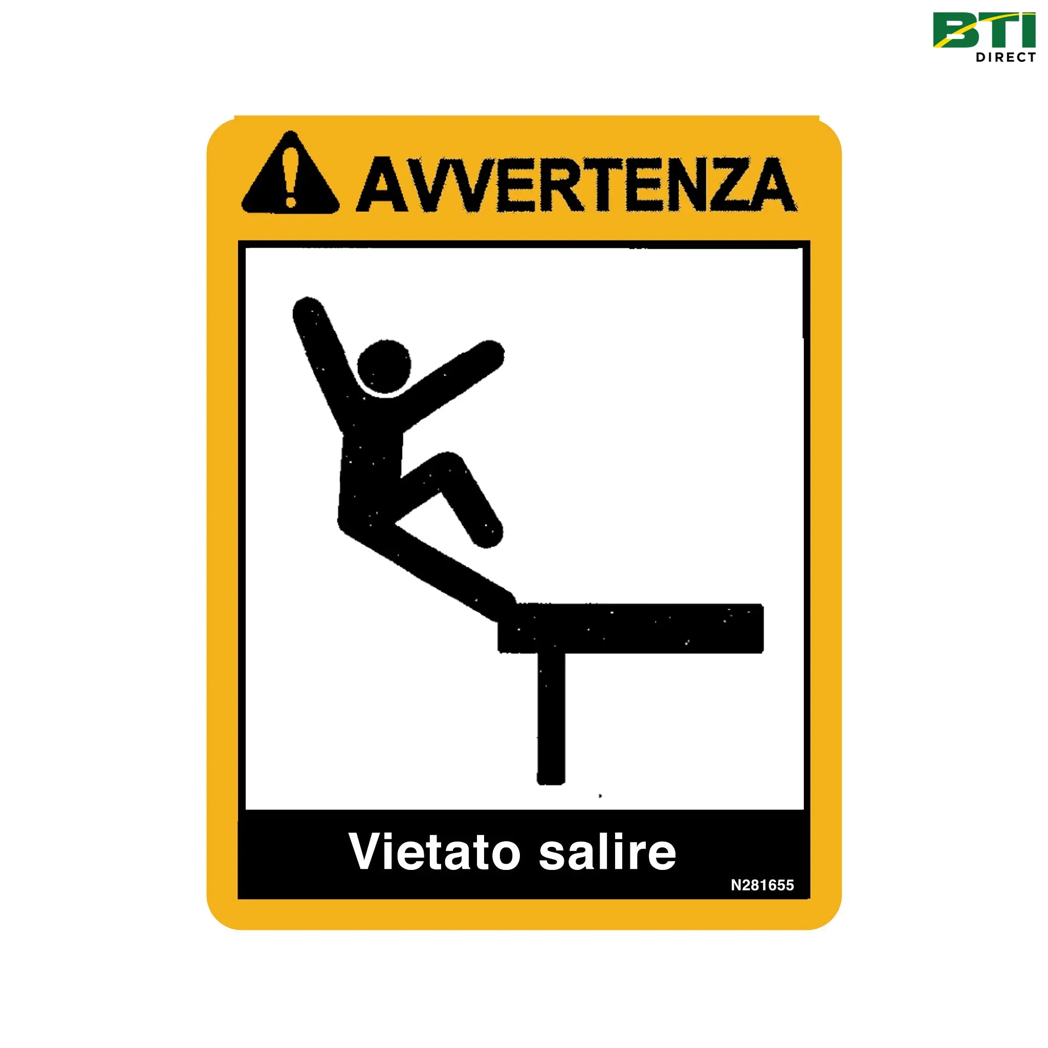 N281655: Do Not Ride Label