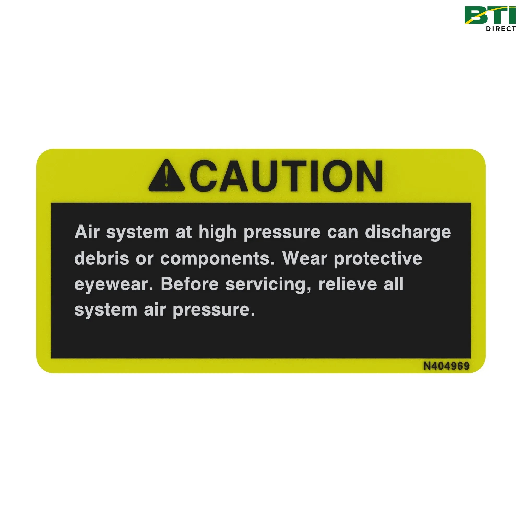 N404969: Safety Air Dryer Label