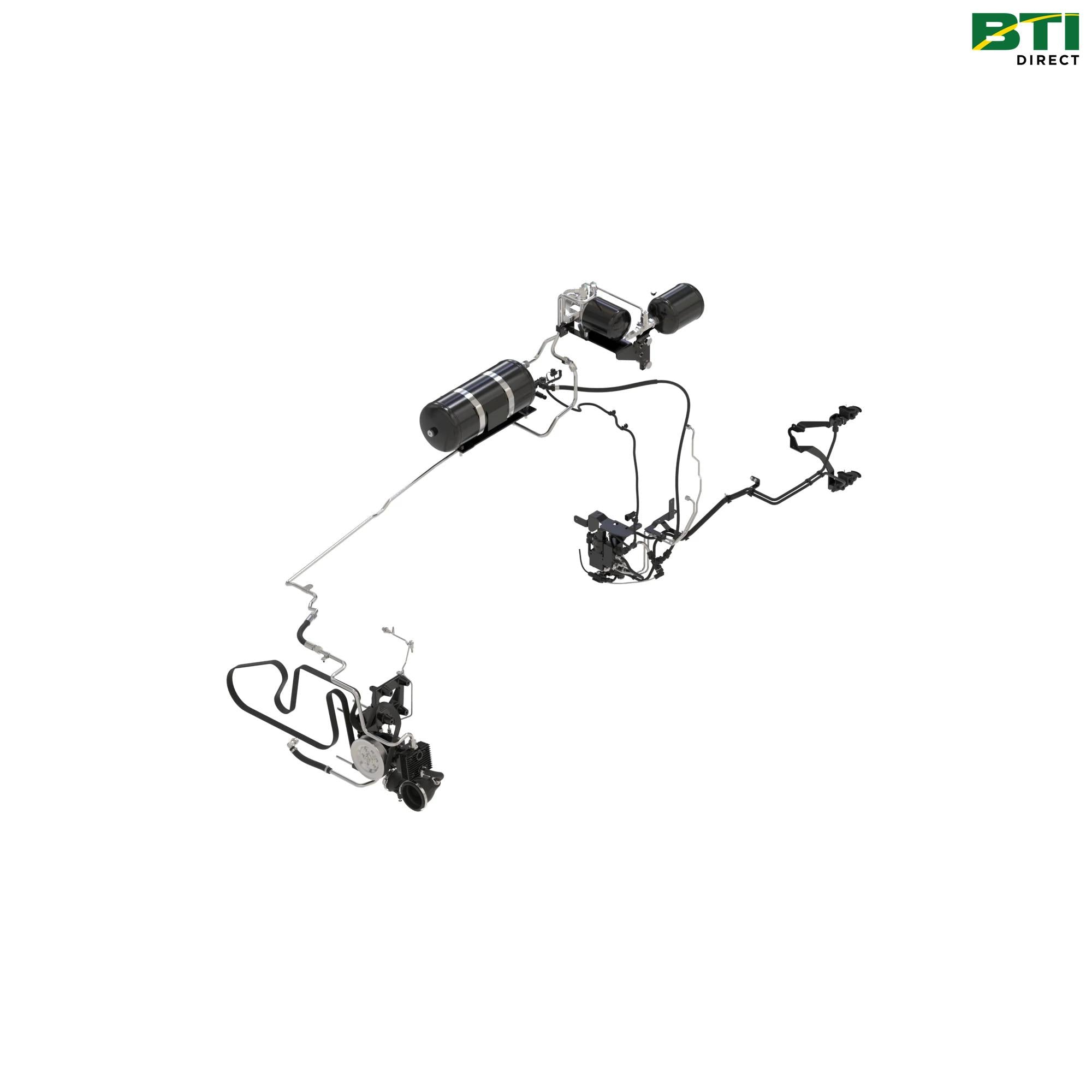 BL16035: Air Trailer Brake 2L Valves and Couplers Attachment with Front Axle Brake