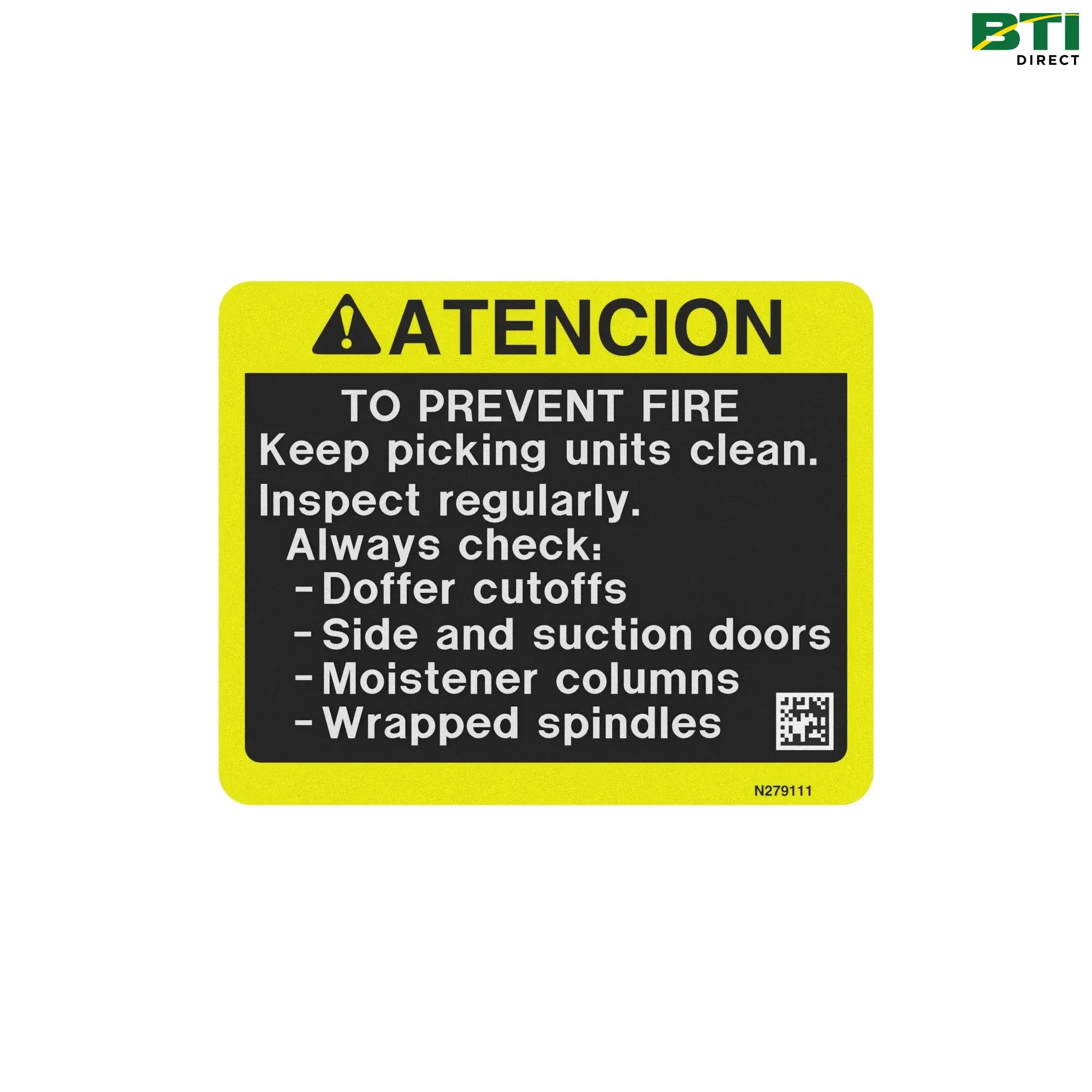 N279111: Safety Sign, Fire Hazard Caution, Spanish