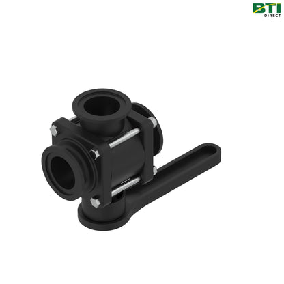 AN304647: 3-Way, 2 Inch Bottom Load Flow Port Side Operated Valve