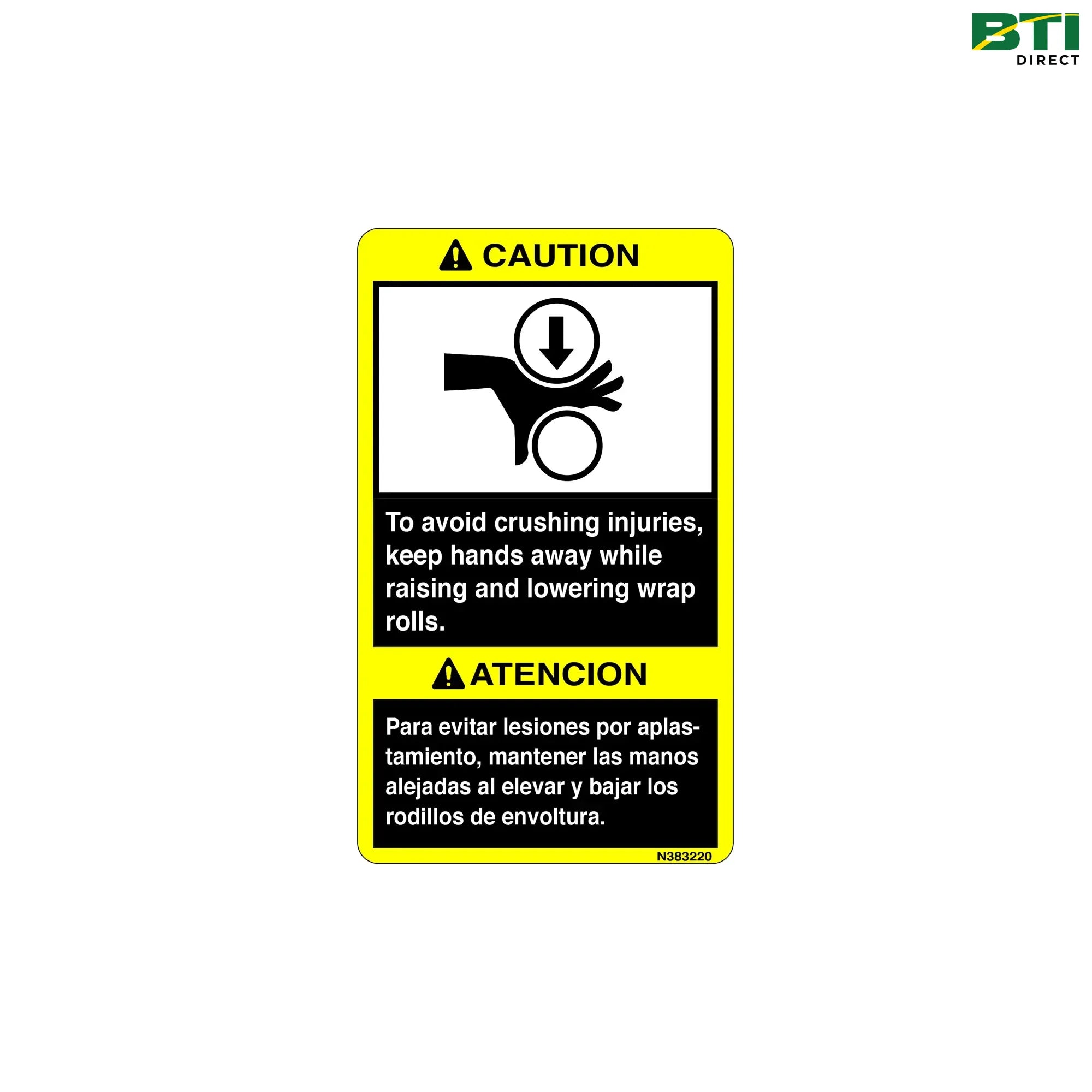 N383220: Roll Crush Label, Bilingual
