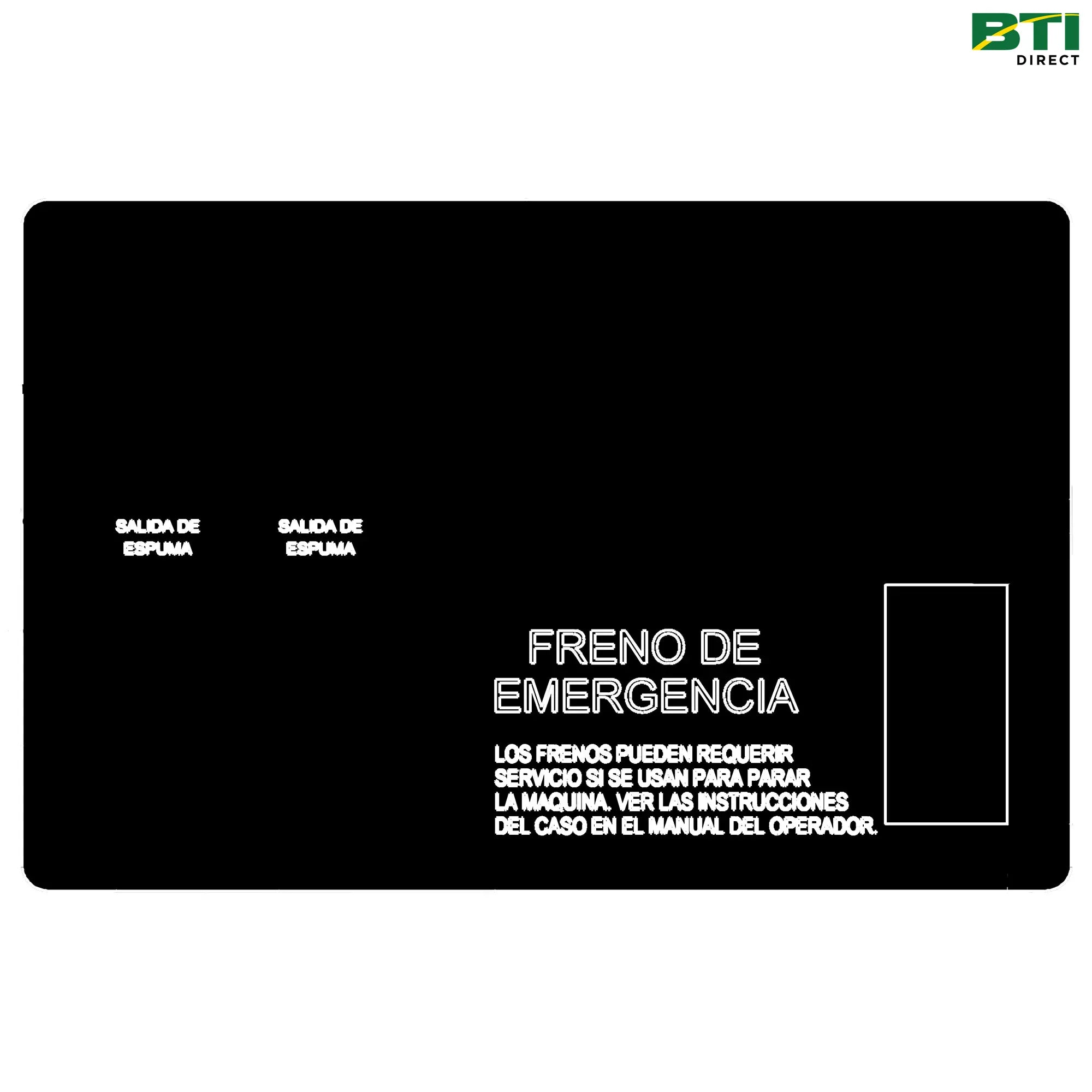 N306536: Rear Panel Label, Spanish