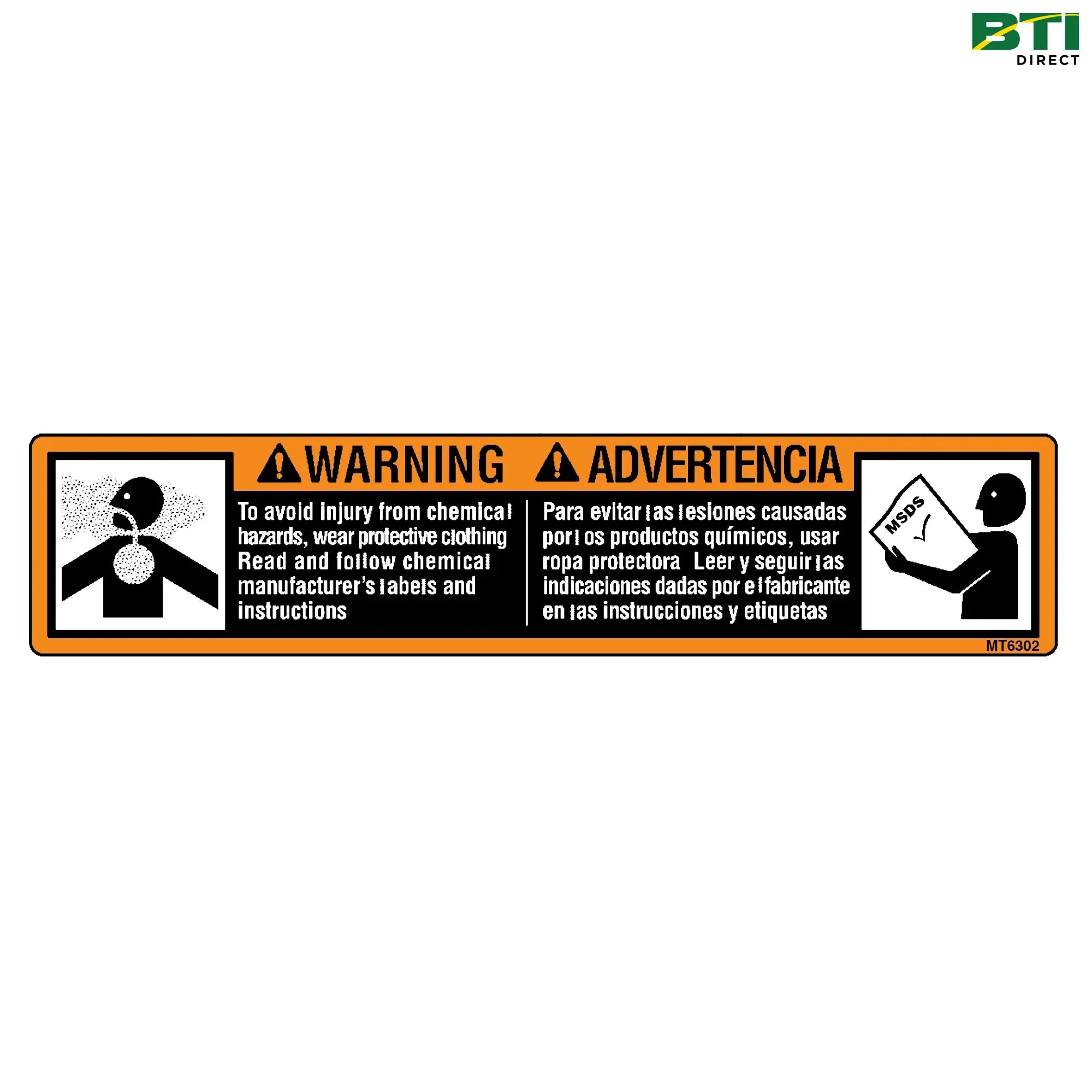 MT6302: Safety Sign, Chemical Hazard Warning