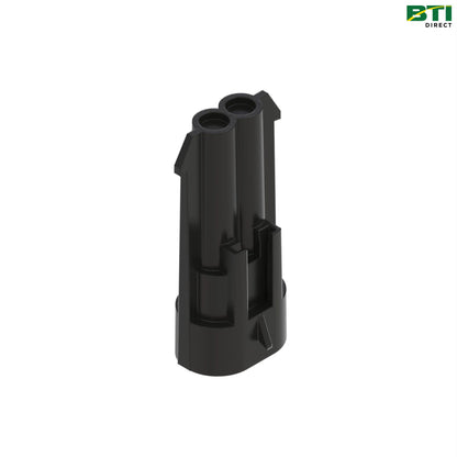 57M7256: Black Internal Electrical Connector Housing, 2 Cavities