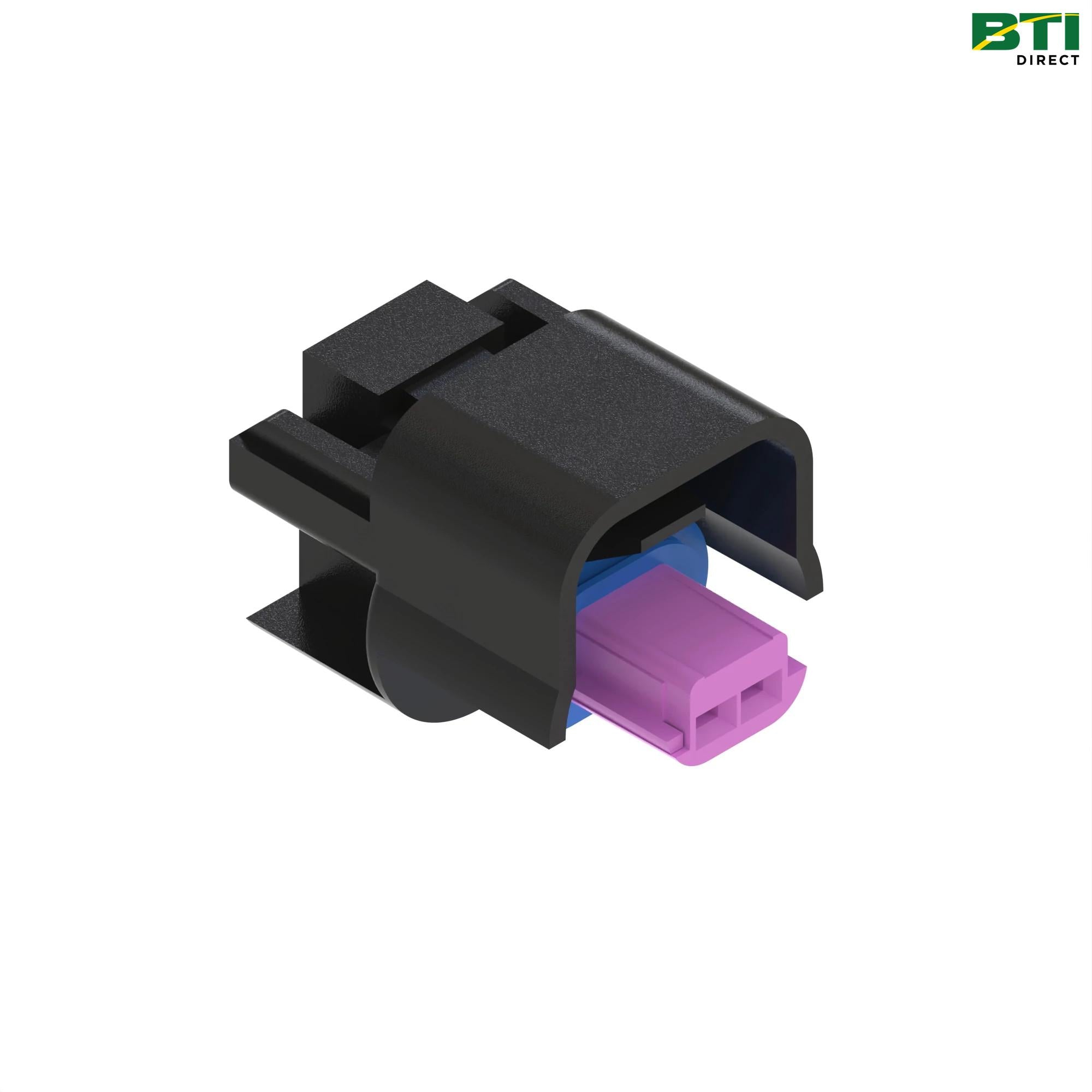 57M8924: Black External Electrical Connector Housing, 2 Cavities
