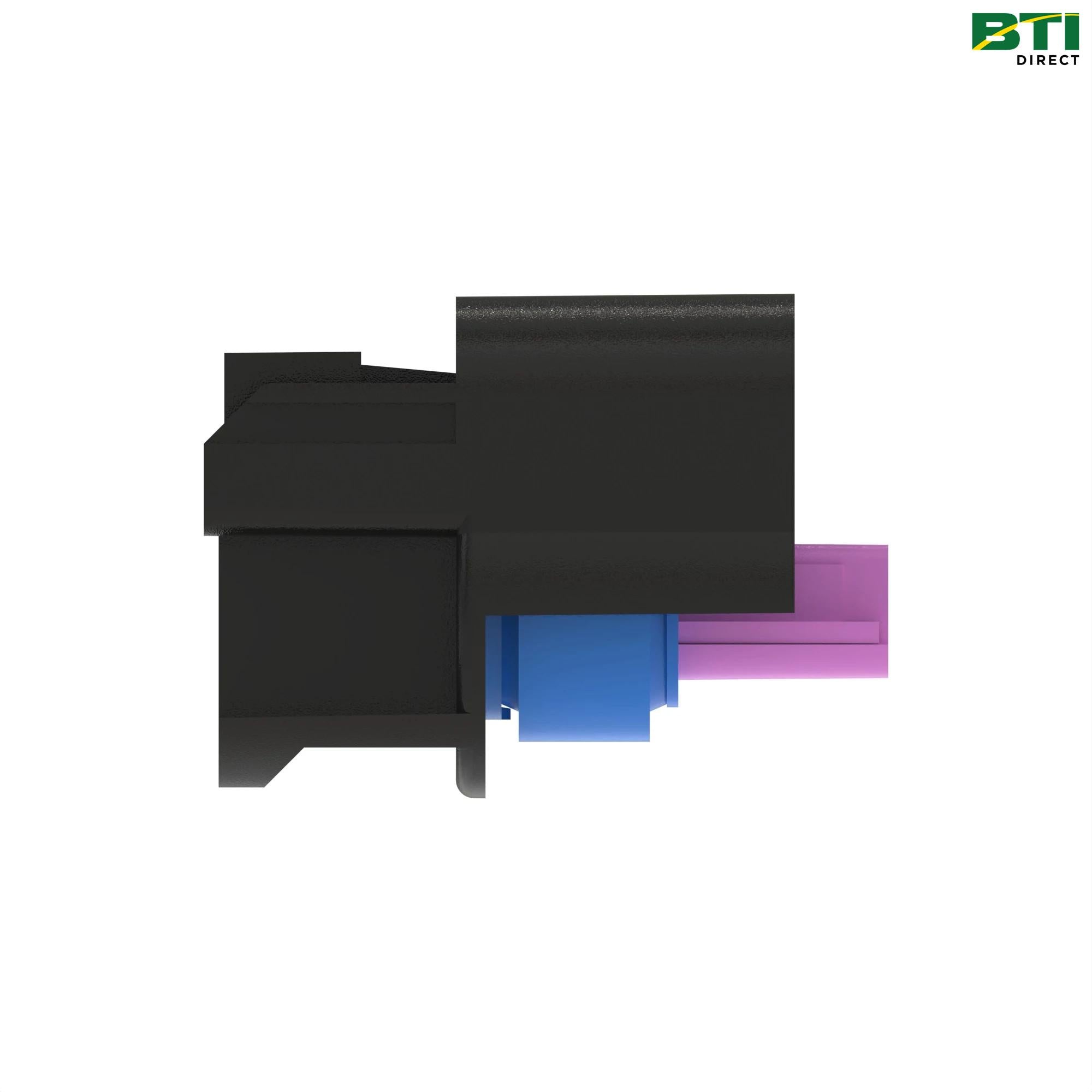 57M8924: Black External Electrical Connector Housing, 2 Cavities