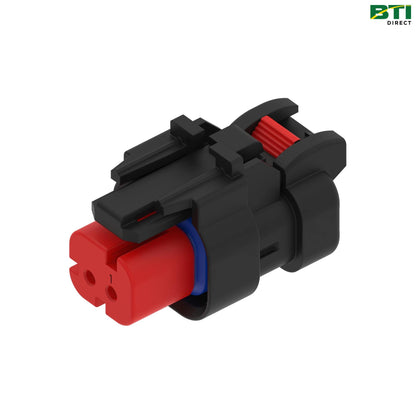 57M9772: Red Electrical Connector Housing, 2 Cavities