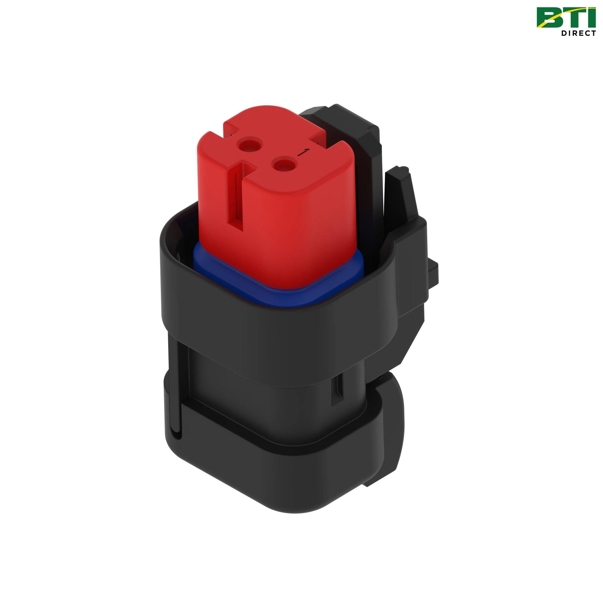 57M9772: Red Electrical Connector Housing, 2 Cavities