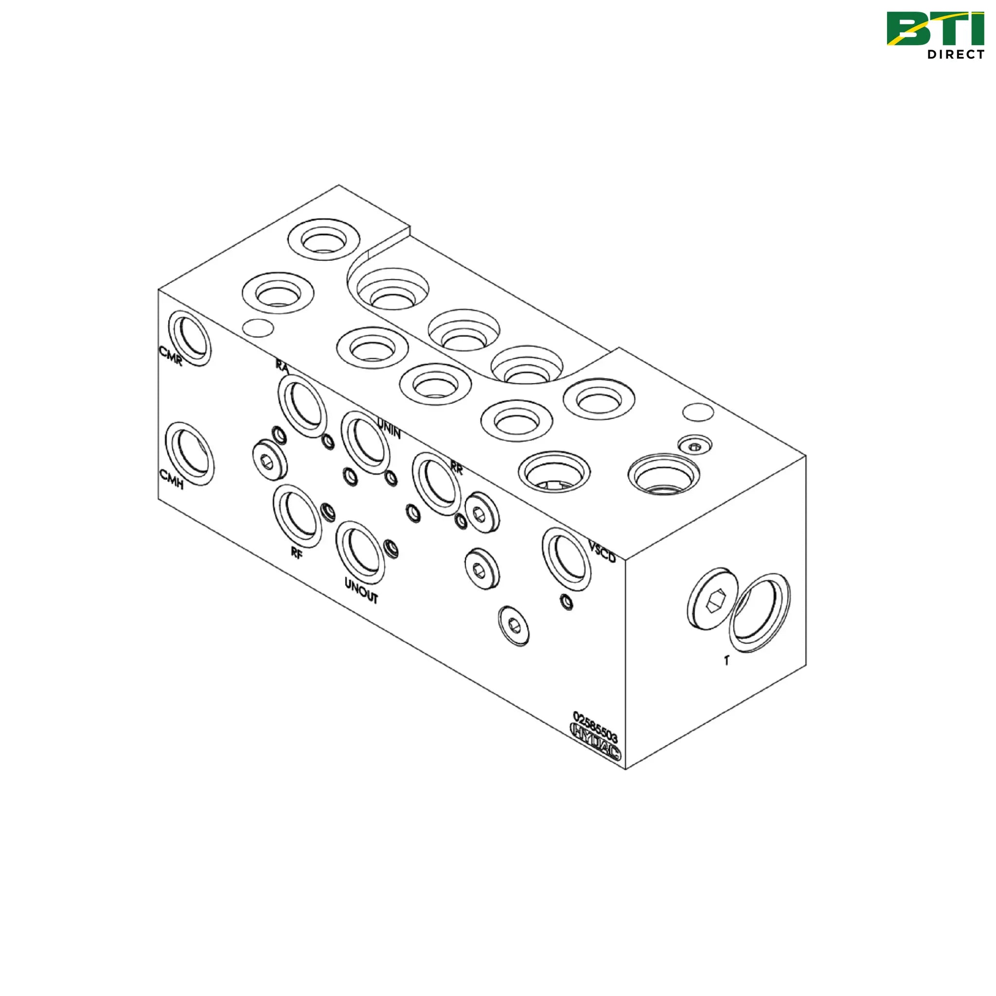 AXE27430: Flow Control Hydraulic Valve Block with Orifices
