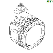  5HG292618: Round LED Work Light, 12 Volt