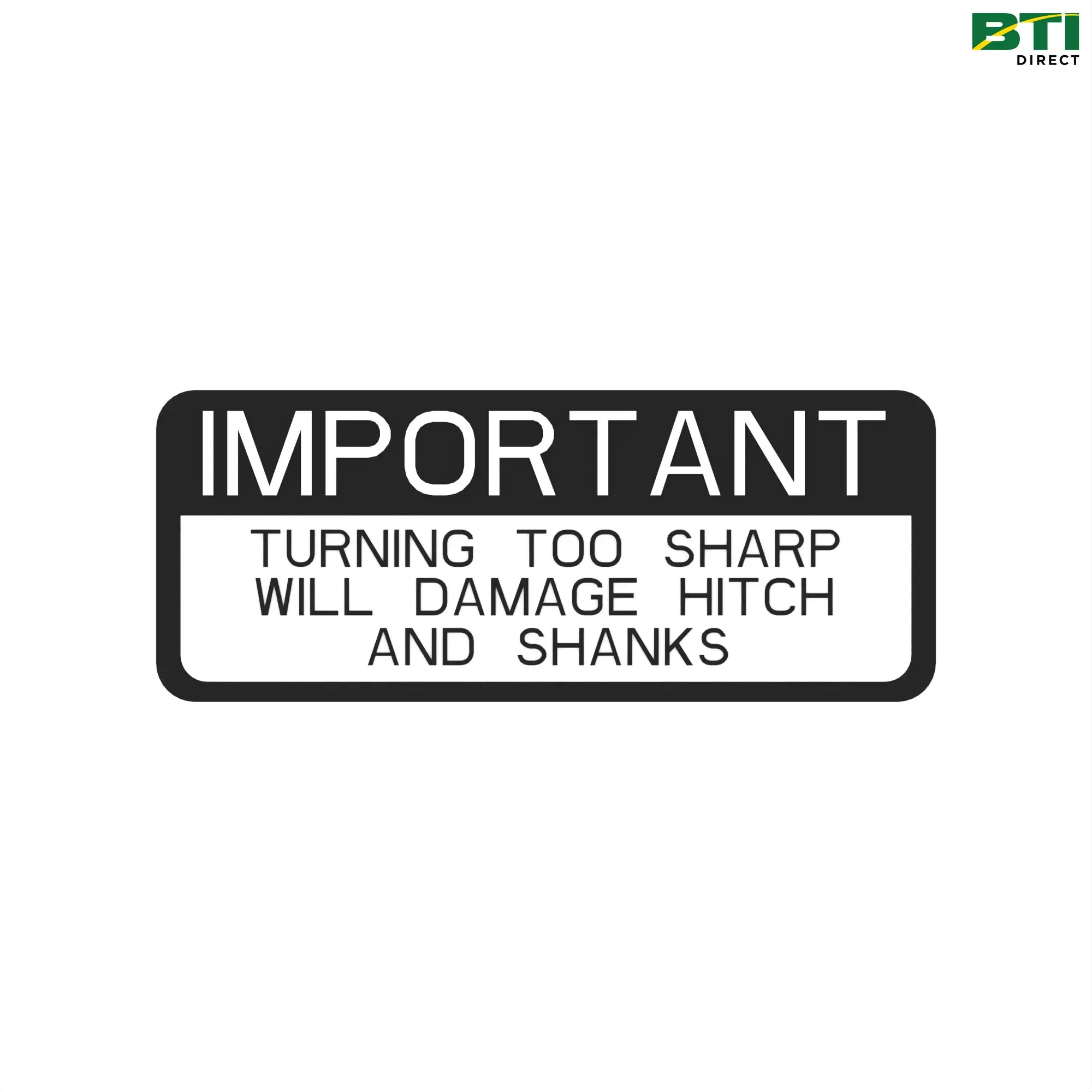 N237982: Hitch - Shank Damage Label
