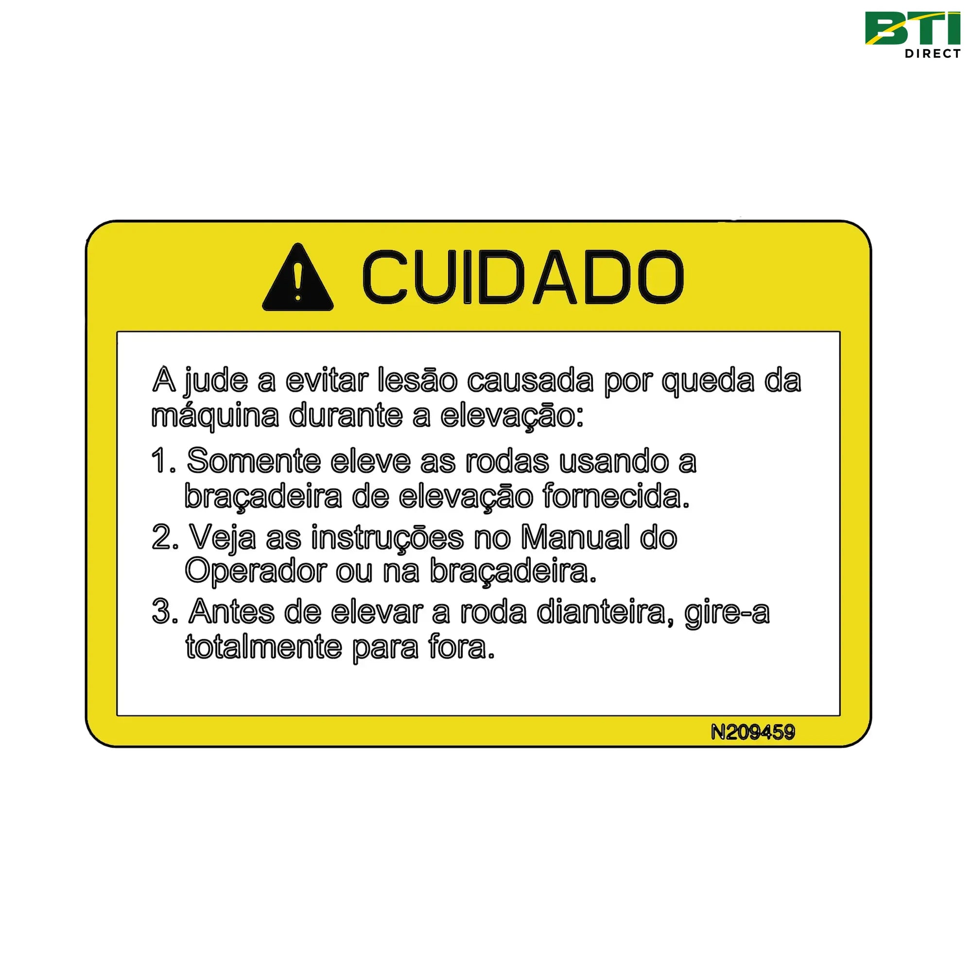 N209459: Caution Label, Portuguese
