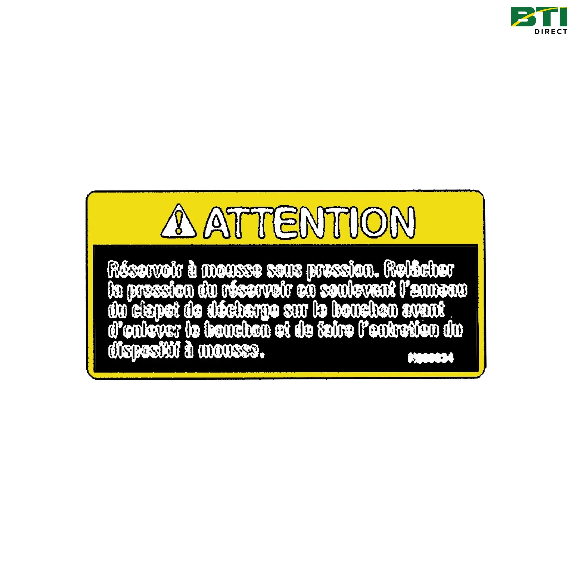 N208634: Vent Tank Pressure Label, French