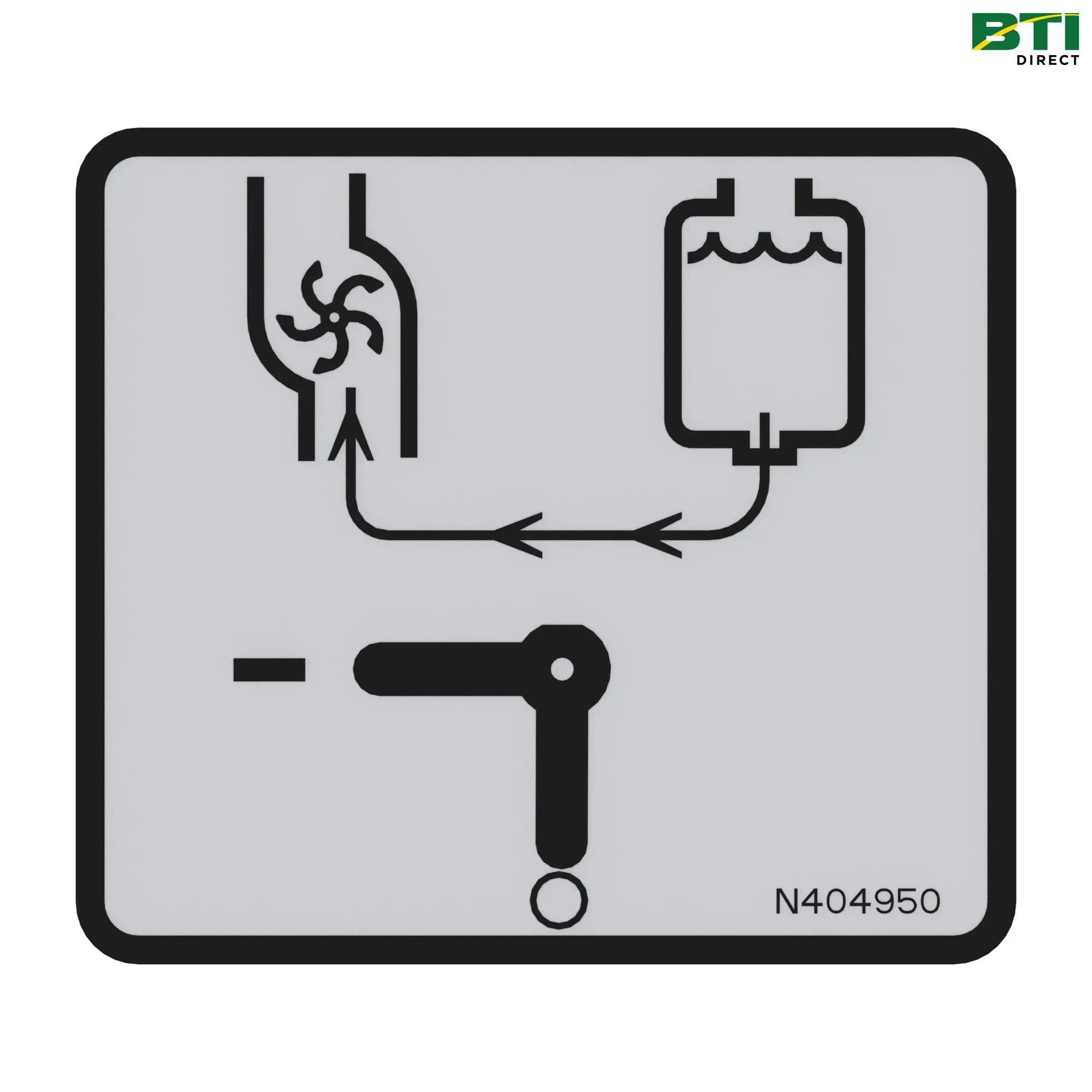 N404950: Suction Valve On/off Label