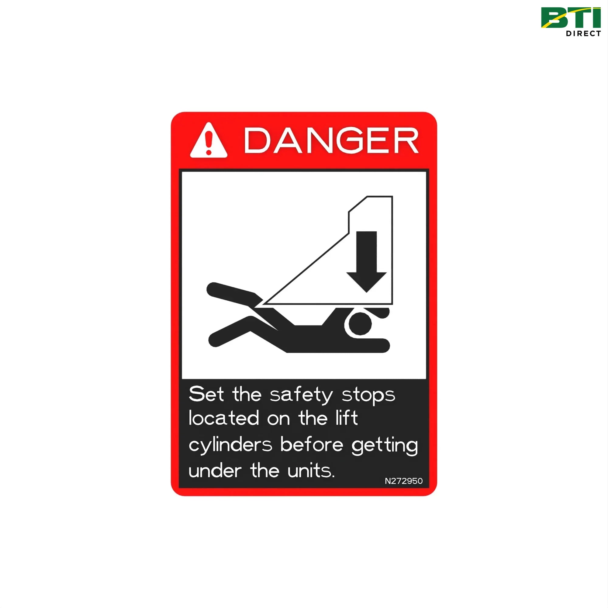 N272950: Unit Danger Label, Mechanical Crush